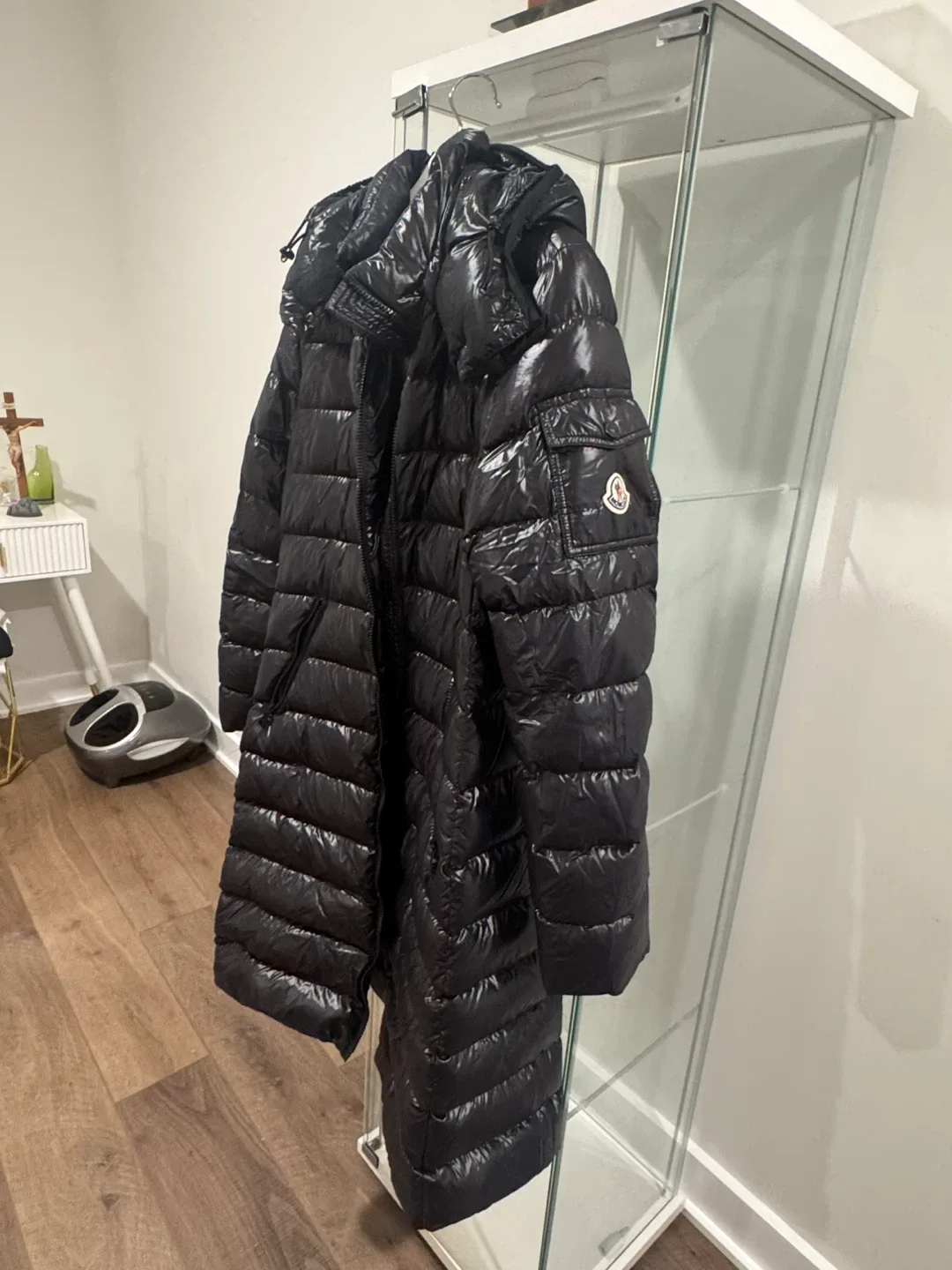 Moncler Black Down Puffer Coat Size 4 image indicator(2)