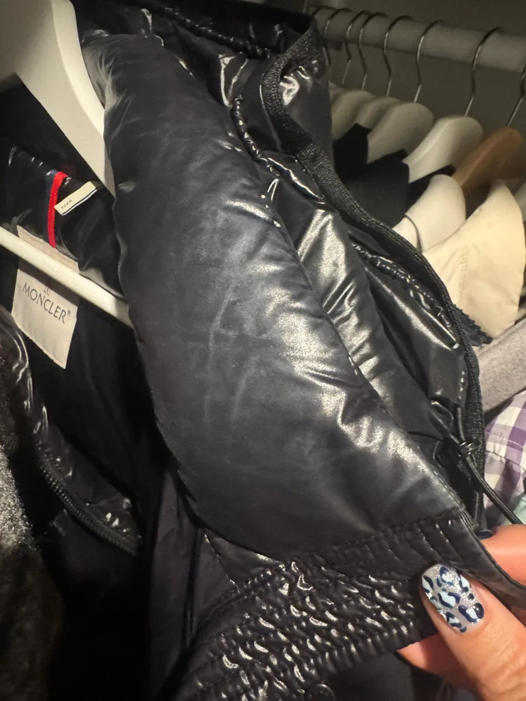 Moncler Black Down Puffer Coat Size 4 image indicator(9)