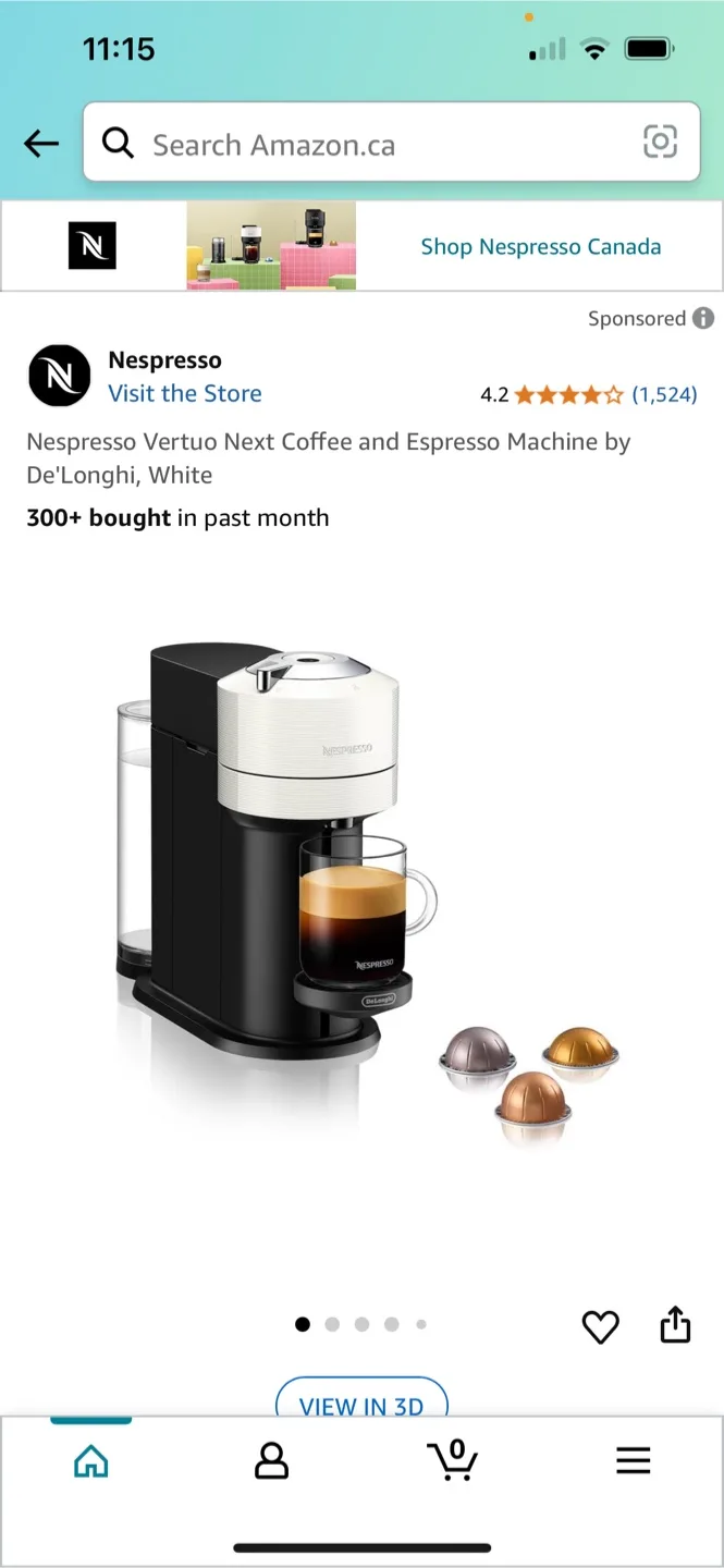 Nespresso Vertuo Next Coffee Machine - White image indicator(2)