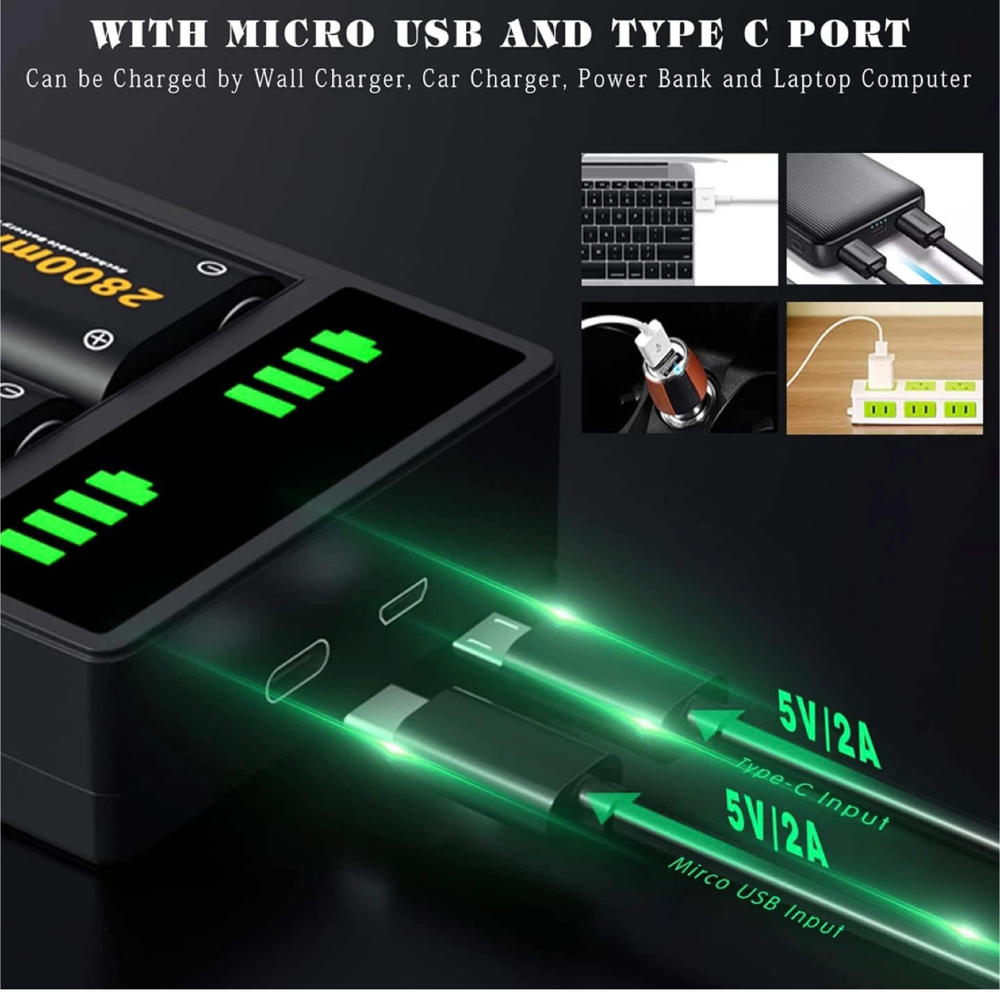 Xbox Controller Battery Pack 2×2800mAh with Charger Station New - photo 4