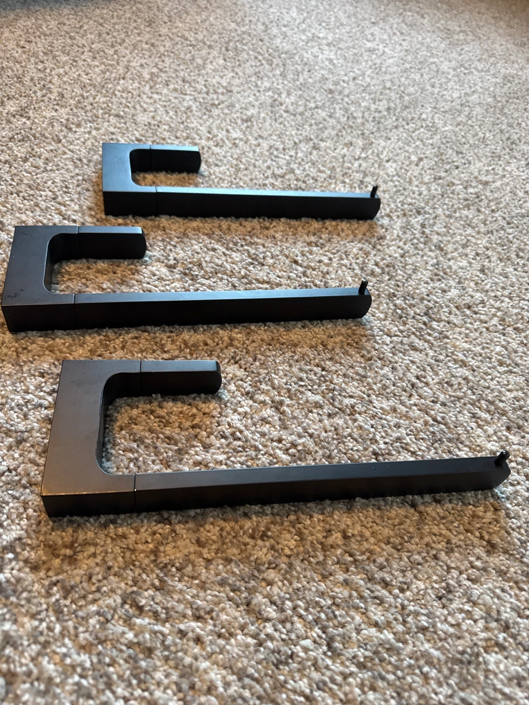 3 Black Towel Bars