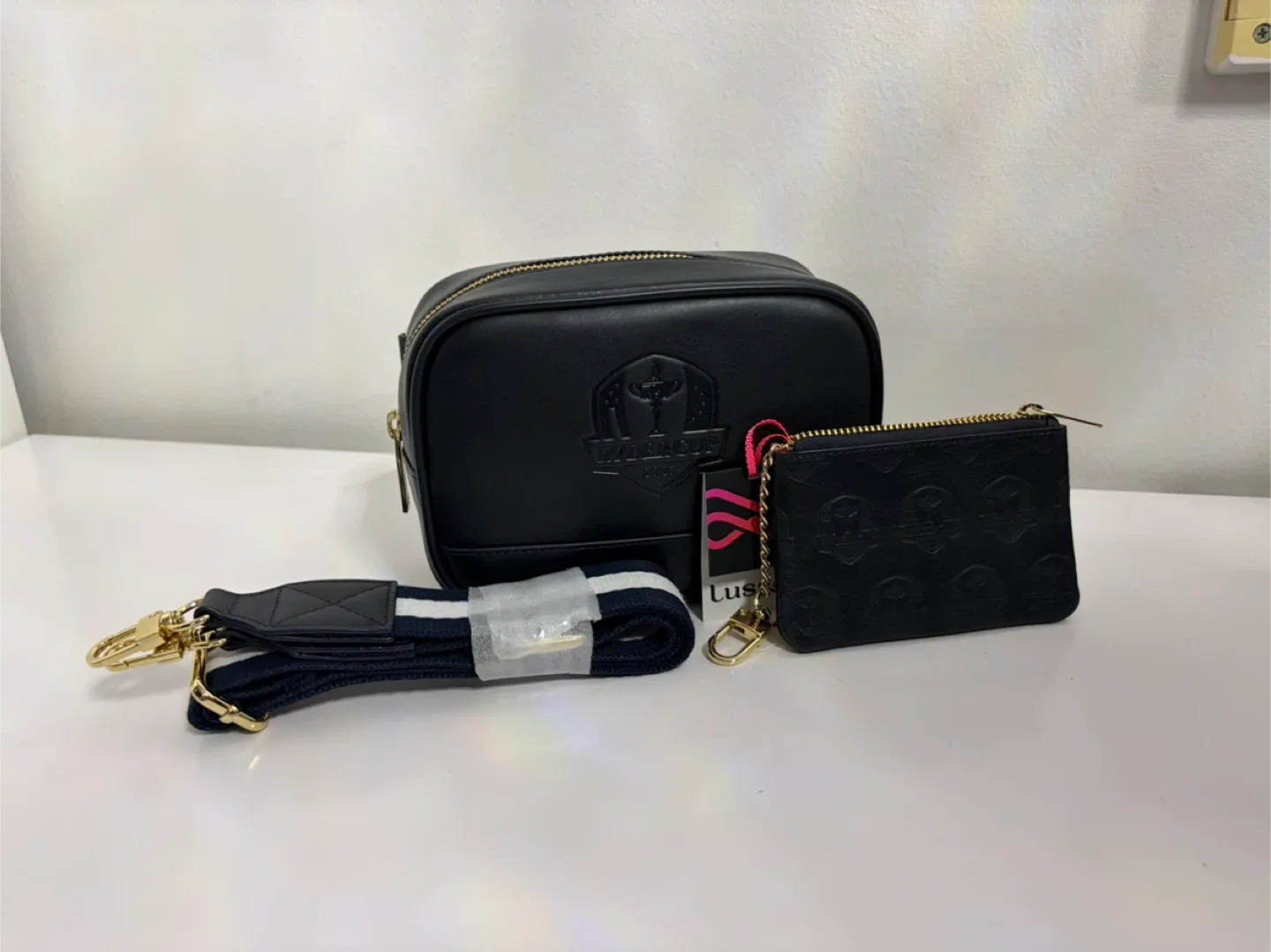 Ryder Cup 2025 Lusso  Black crossbody Bag with Coin Pouch