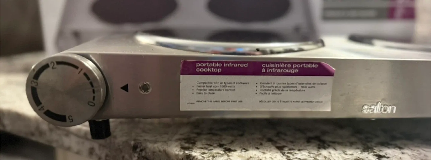 Salton Double Infrared Portable Cooktop image indicator(6)