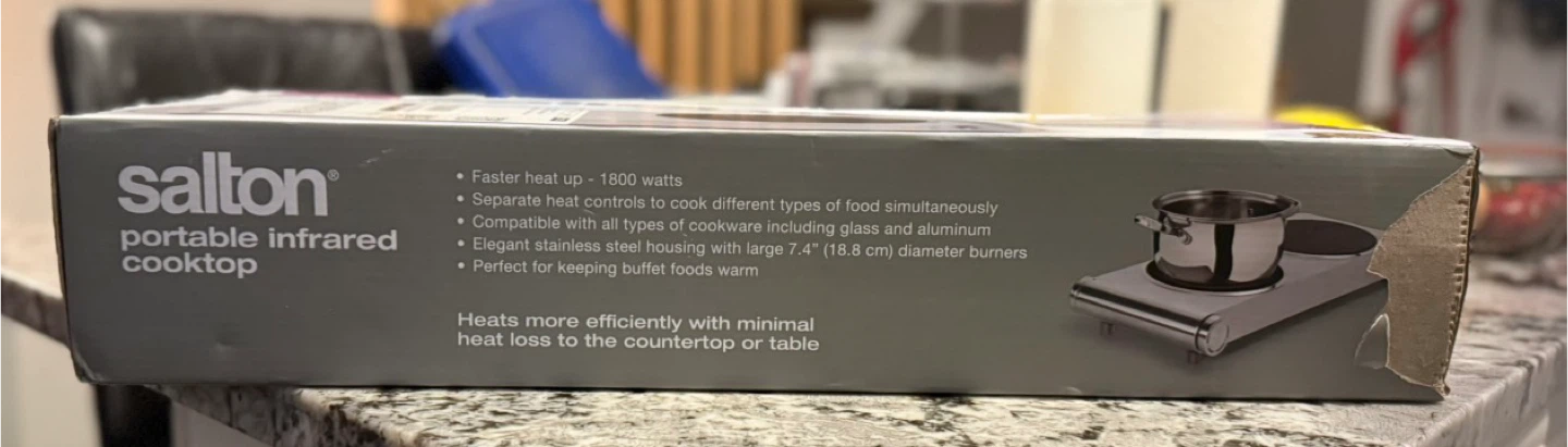 Salton Double Infrared Portable Cooktop - photo 3