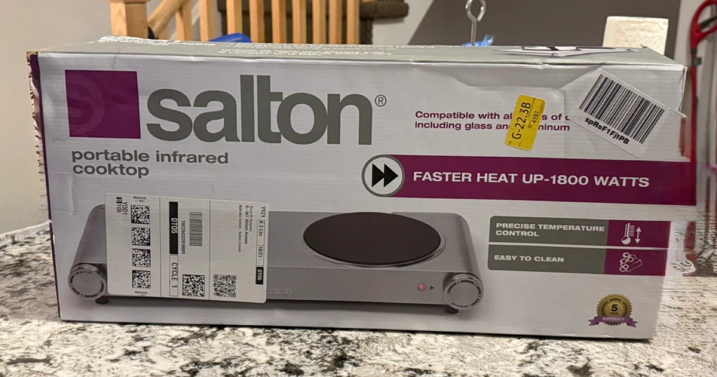Salton Double Infrared Portable Cooktop