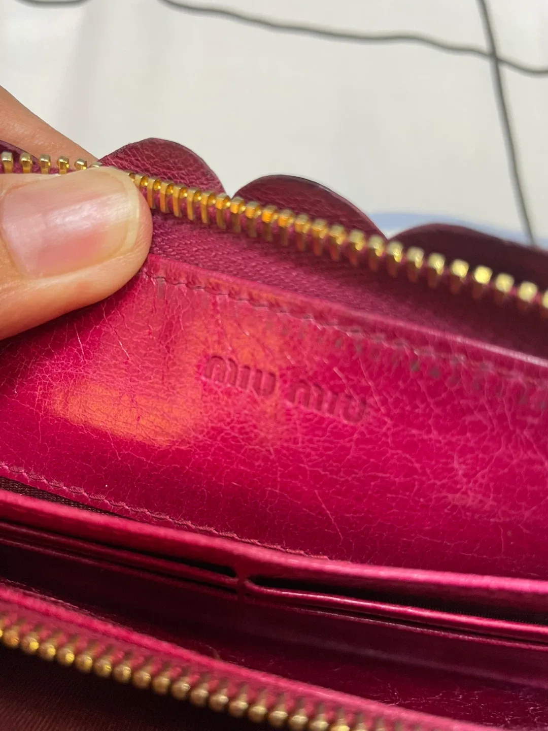 Miu Miu Pink Leather Wallet image indicator(7)
