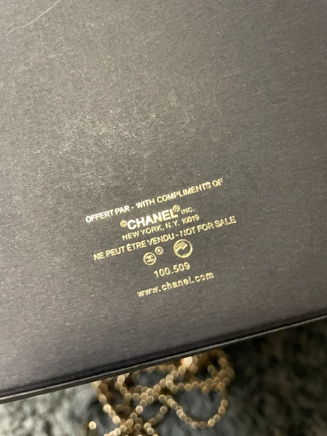 Chanel Black Cosmetic Pouch with Chain - VIP gift image indicator(3)