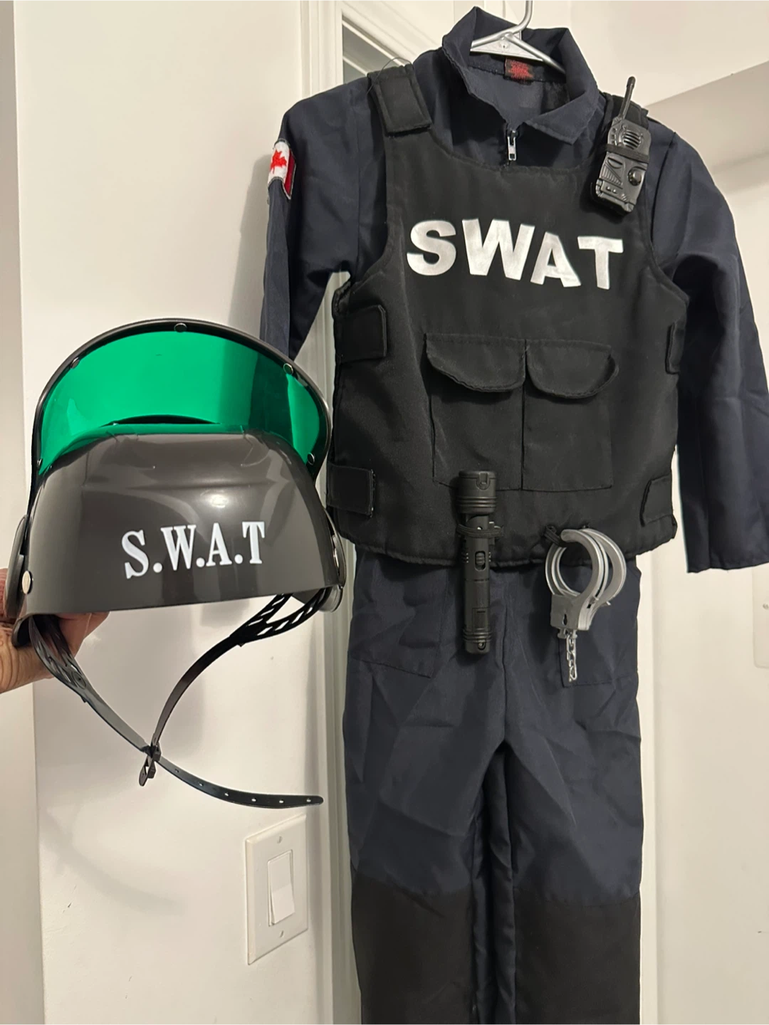 Halloween SWAT Costume with Accessories for 7-8 year old kids