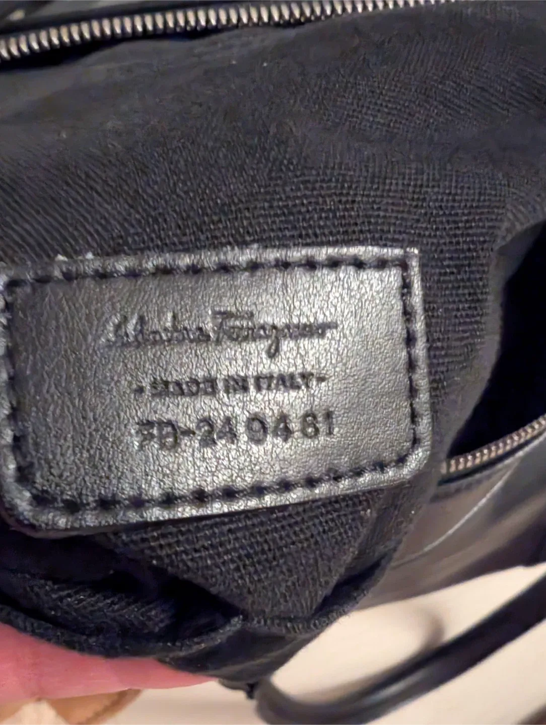 Salvatore Ferragamo Black Leather Duffle Bag image indicator(5)