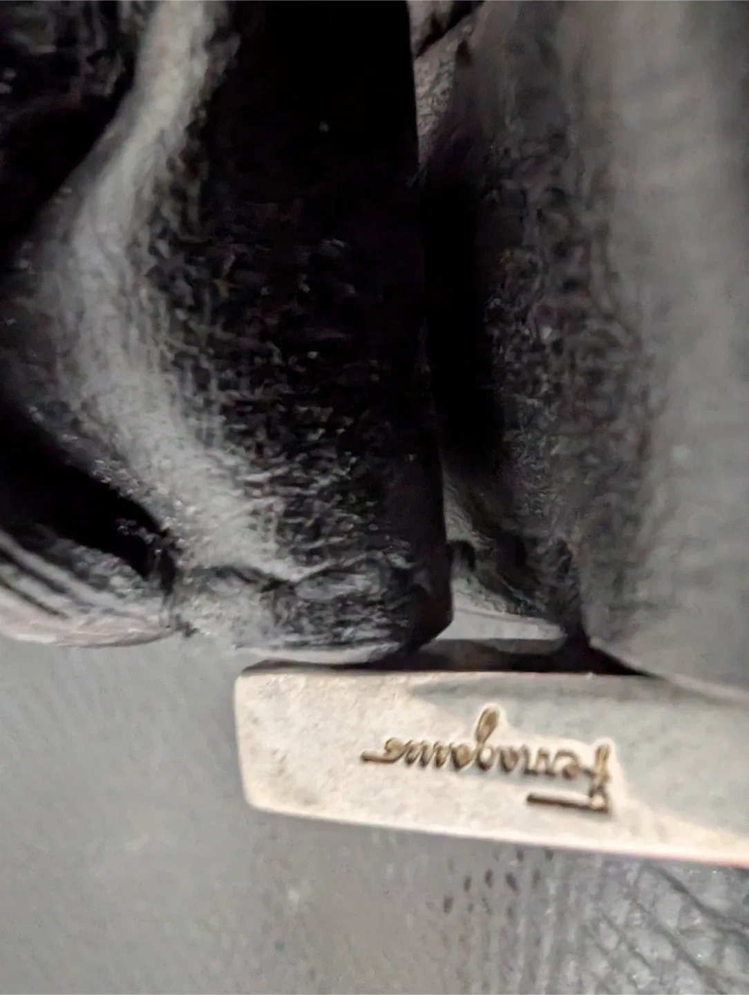 Salvatore Ferragamo Black Leather Duffle Bag image indicator(6)