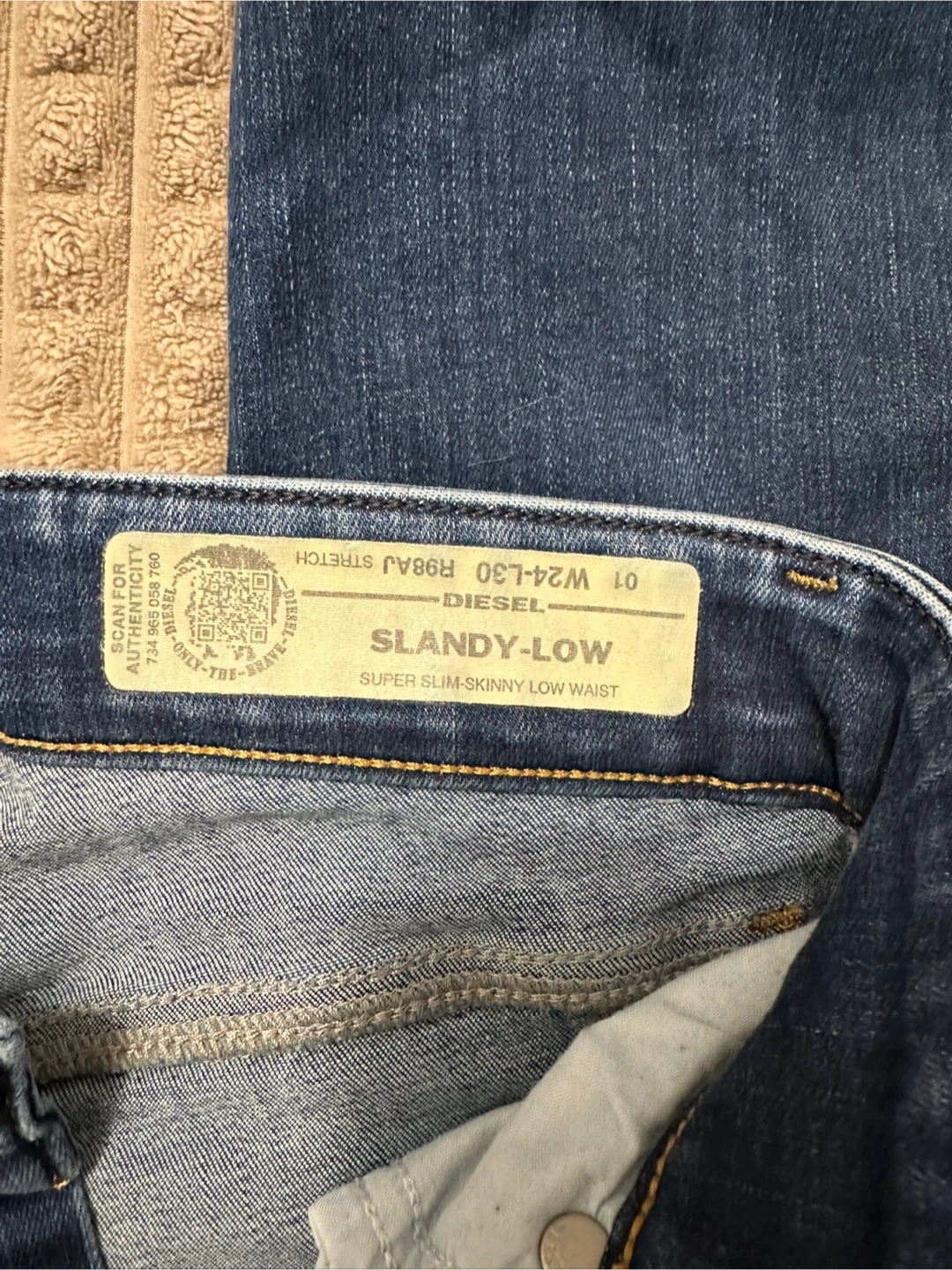 Diesel Slandy-Low Super Slim Skinny Jeans W24 - photo 5
