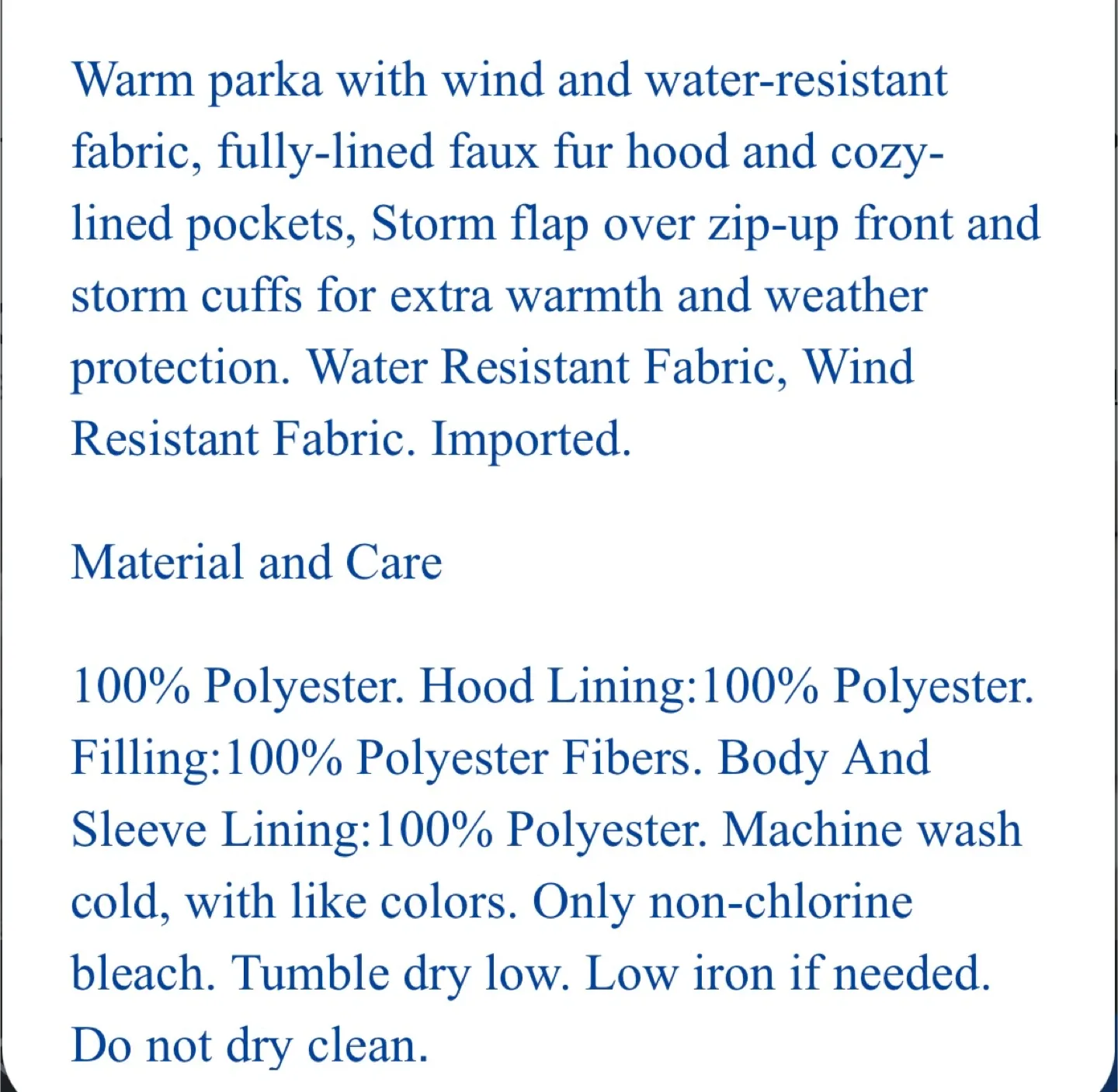 Women’s Abercrombie & Fitch Navy Blue Winter  Parka- Large image indicator(4)