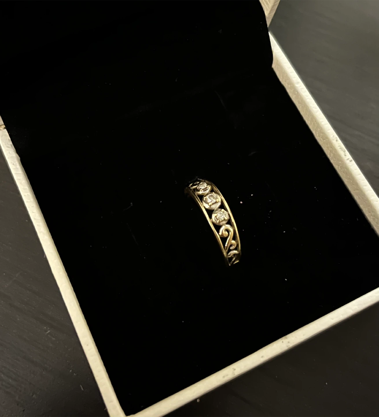 10K Gold Ring with Diamonds