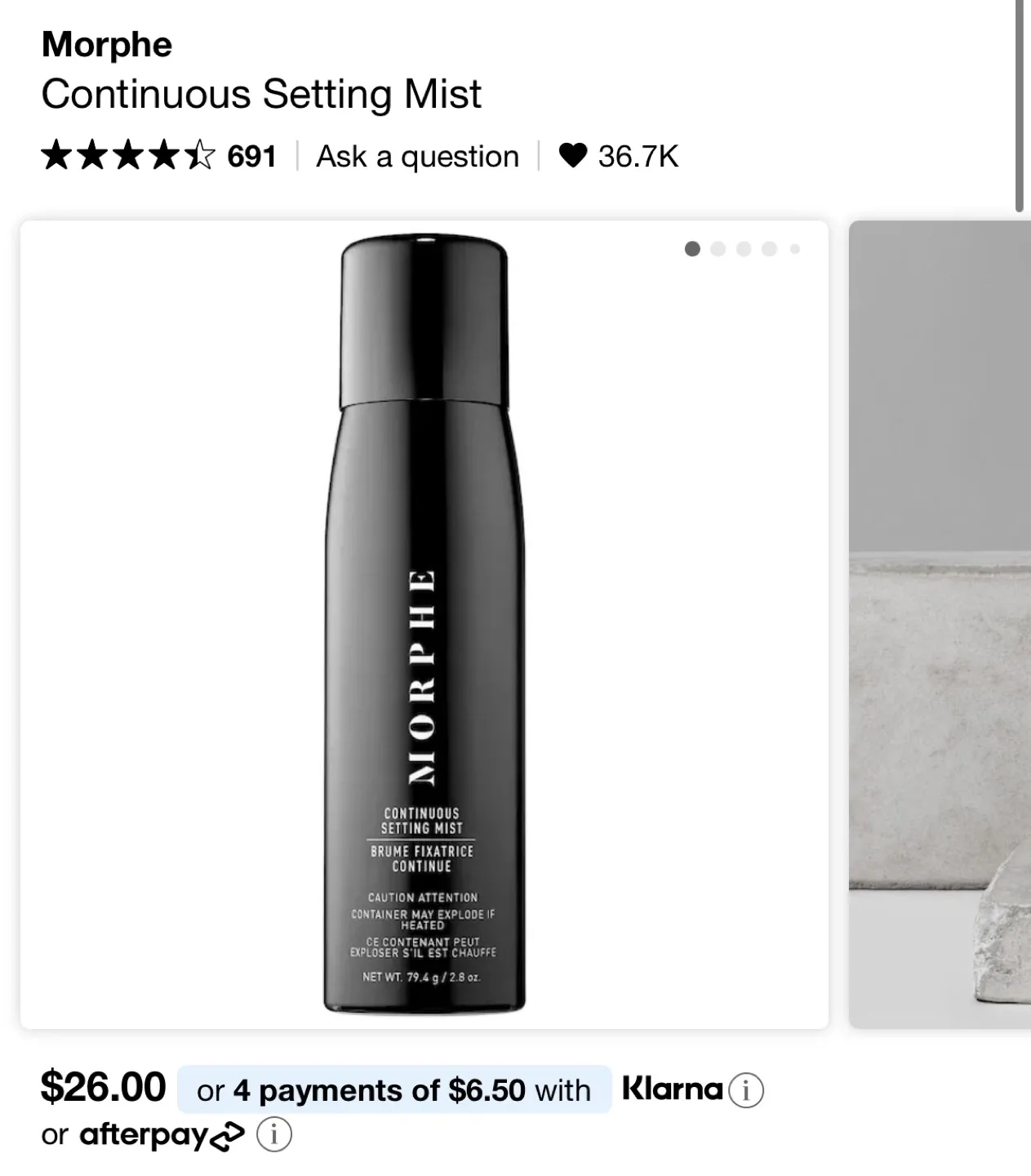 Morphe Continuous Setting Mist (makeup setting spray)