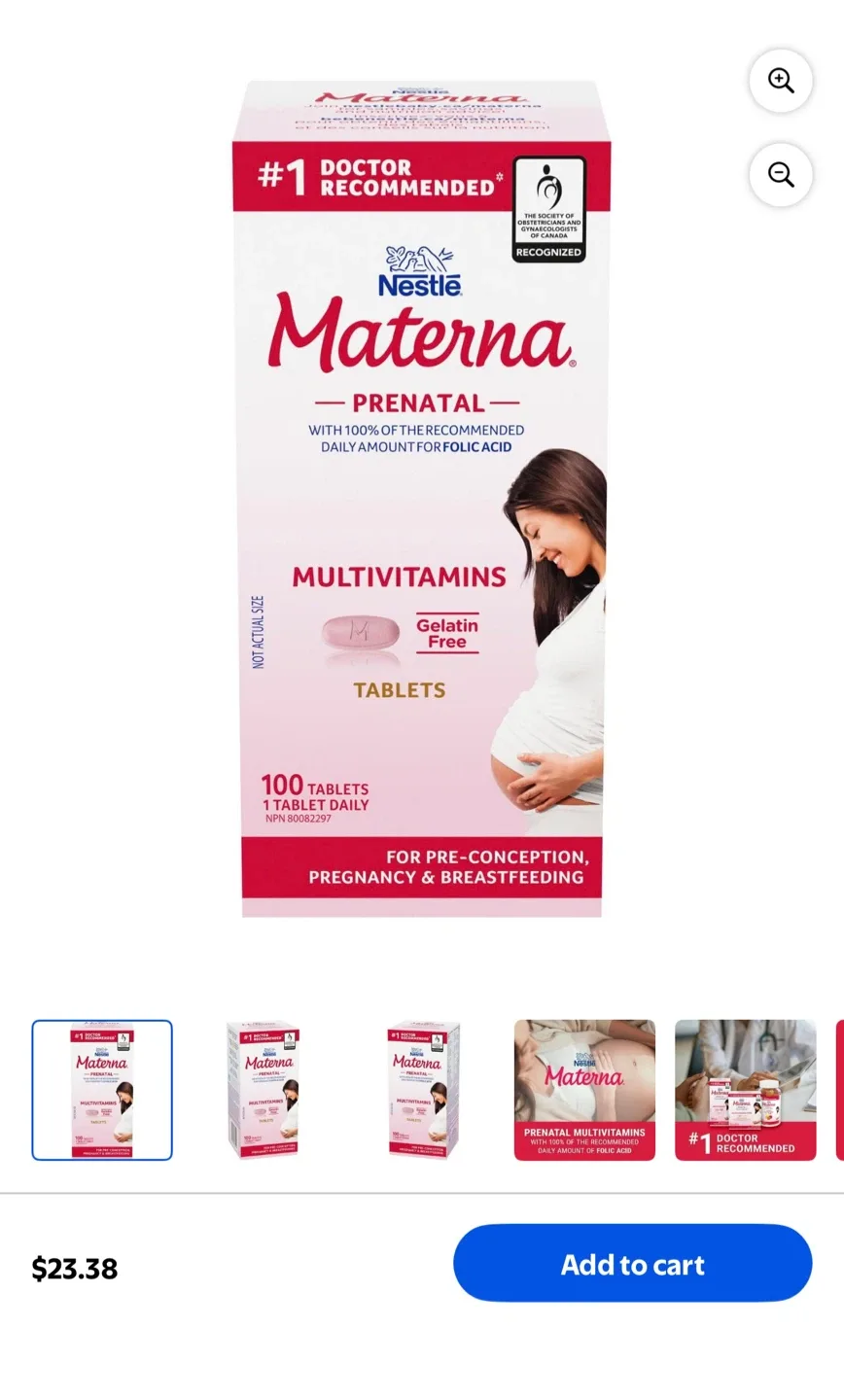 Nestle Materna Prenatal Multivitamins - 100 Tablets image indicator(4)