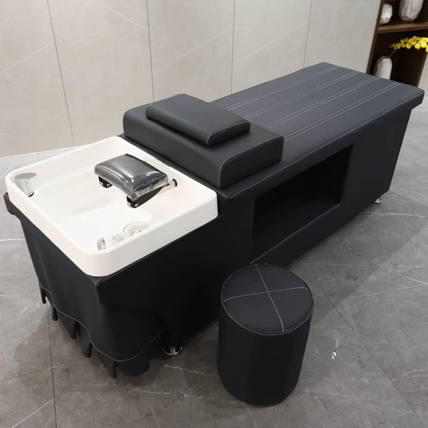 Luxury Shampoo Bed with Basin & Stool