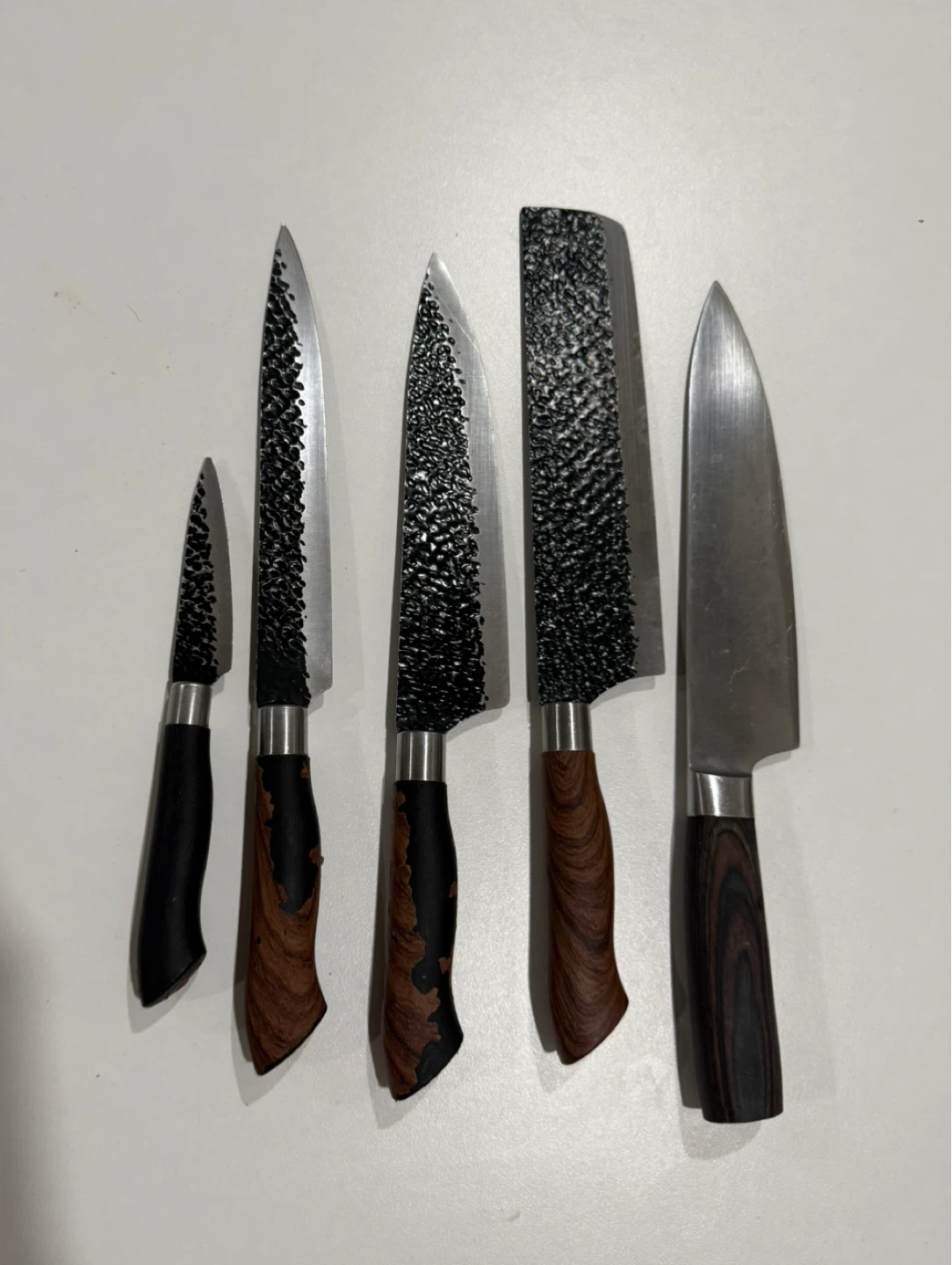 Hammered Kitchen Knife Set