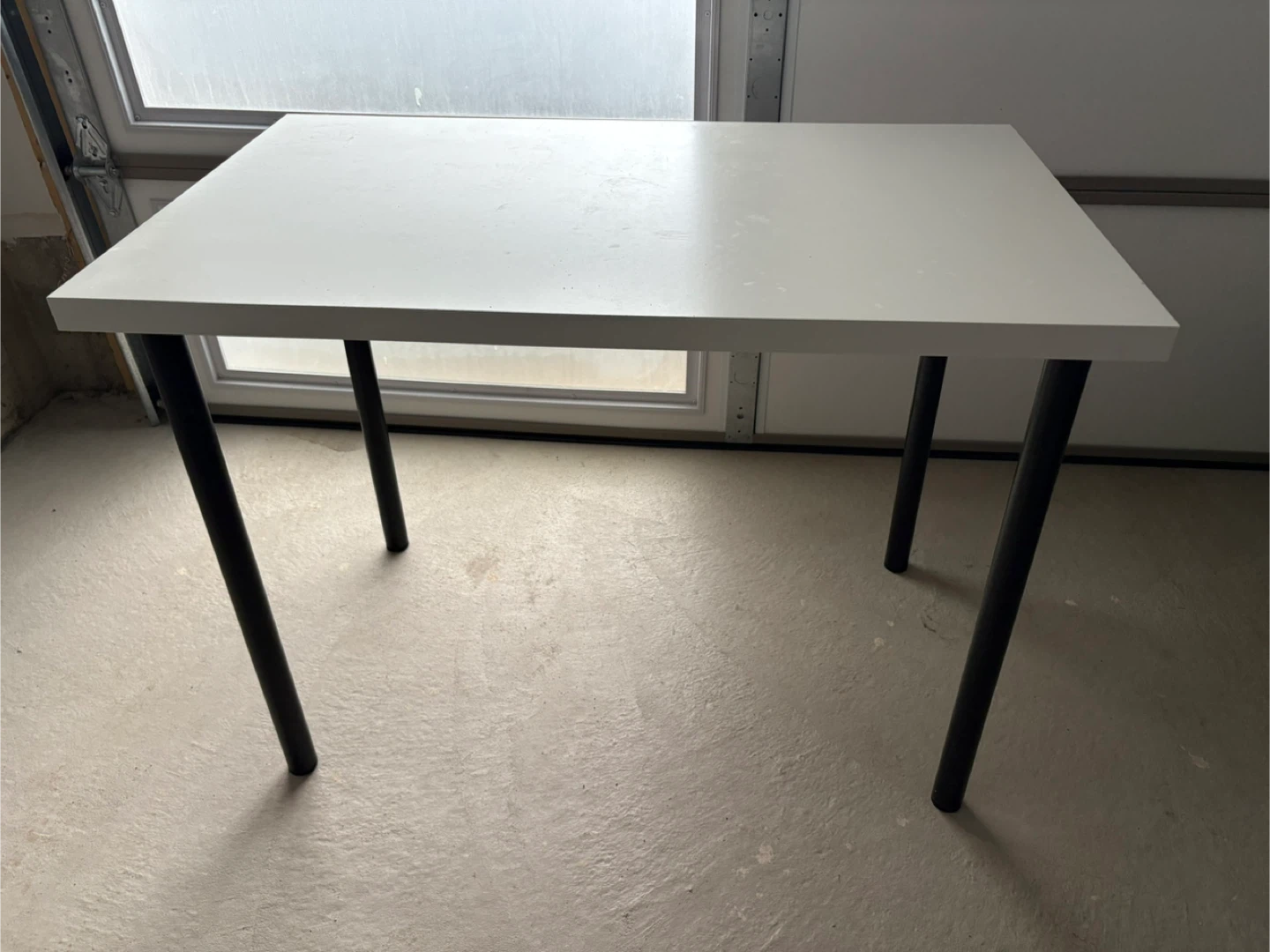 White Desk with Black Legs