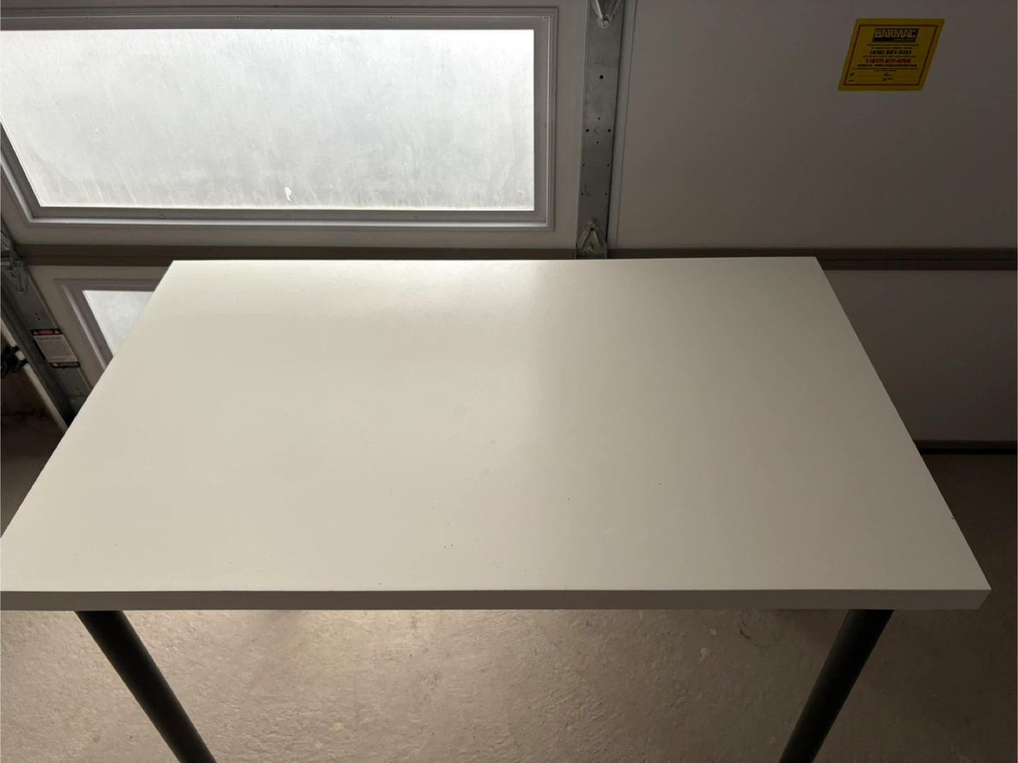 White Desk with Black Legs - photo 2
