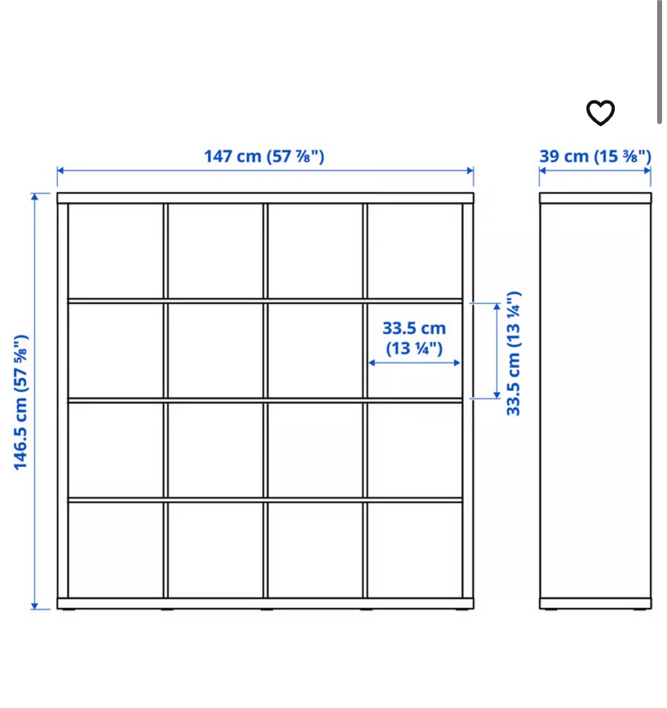 IKEA Kallax Shelf Unit - Black-Brown - photo 3
