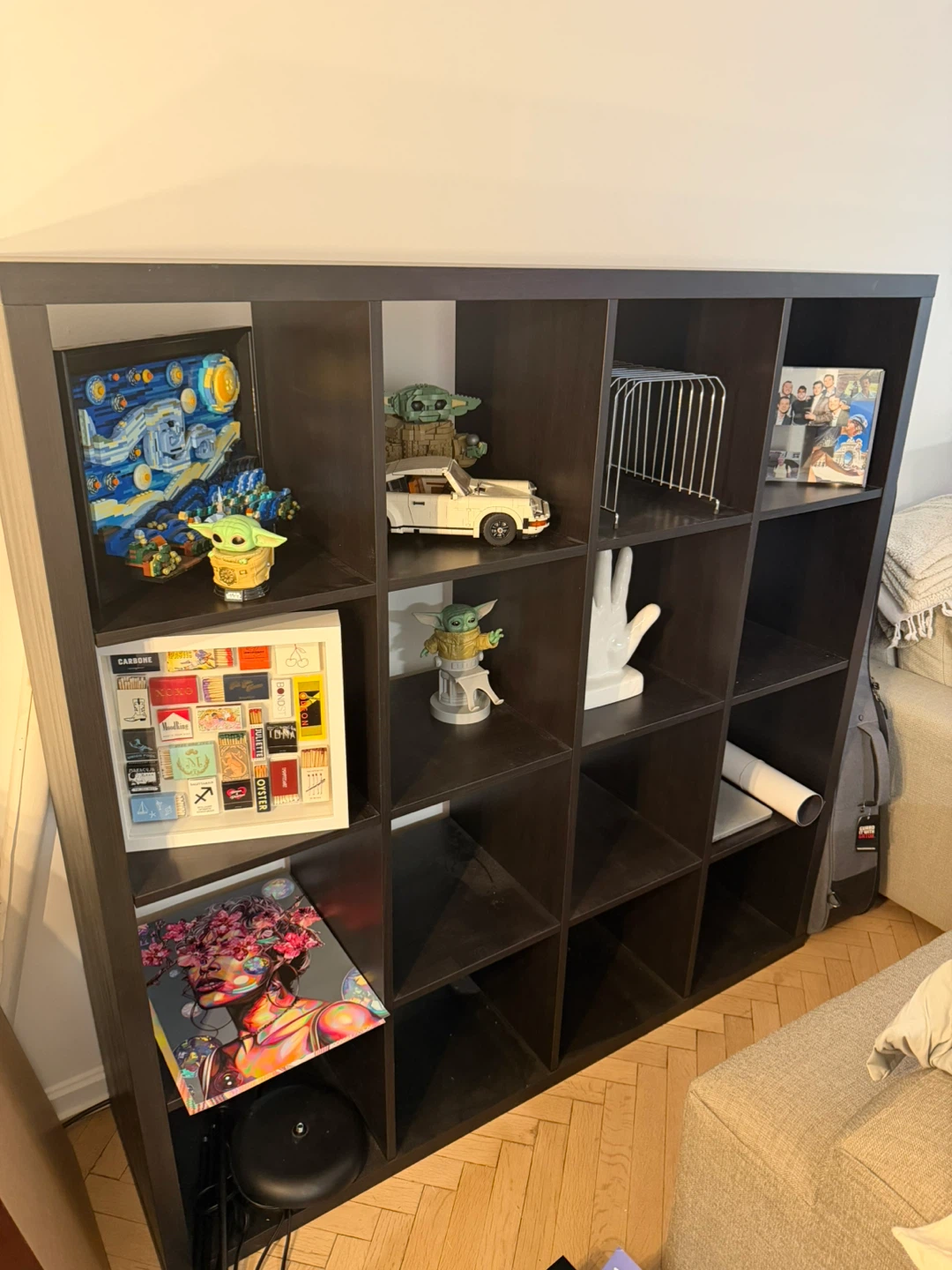IKEA Kallax Shelf Unit - Black-Brown