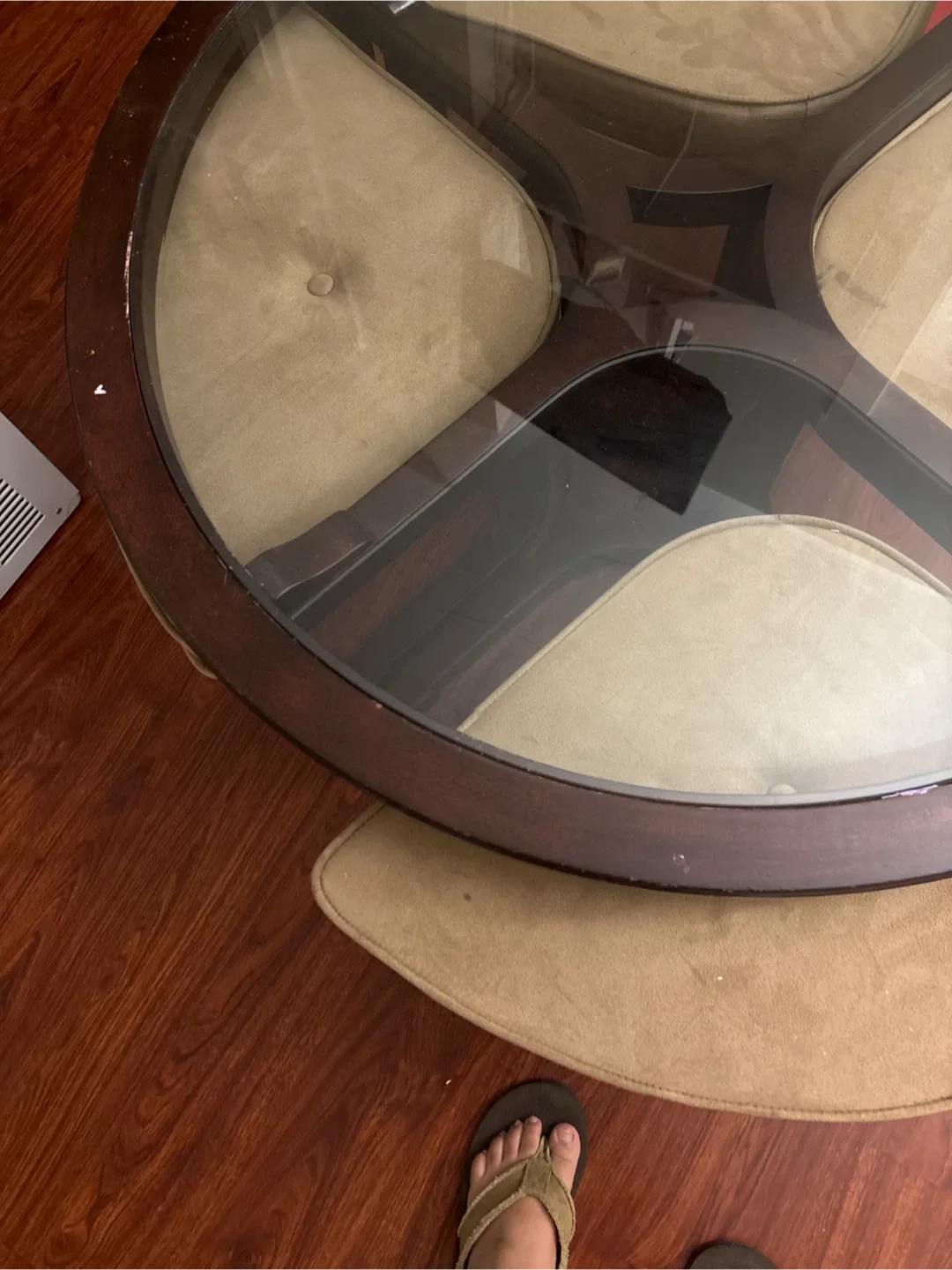 Glass Top Coffee Table with Ottomans image indicator(3)