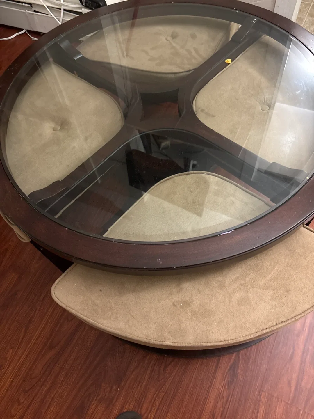 Glass Top Coffee Table with Ottomans image indicator(2)