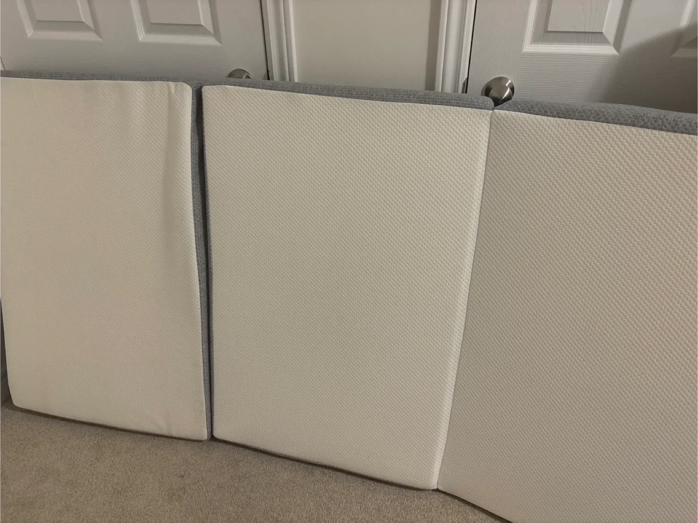 Grey & White Folding twin foam mattress image indicator(2)