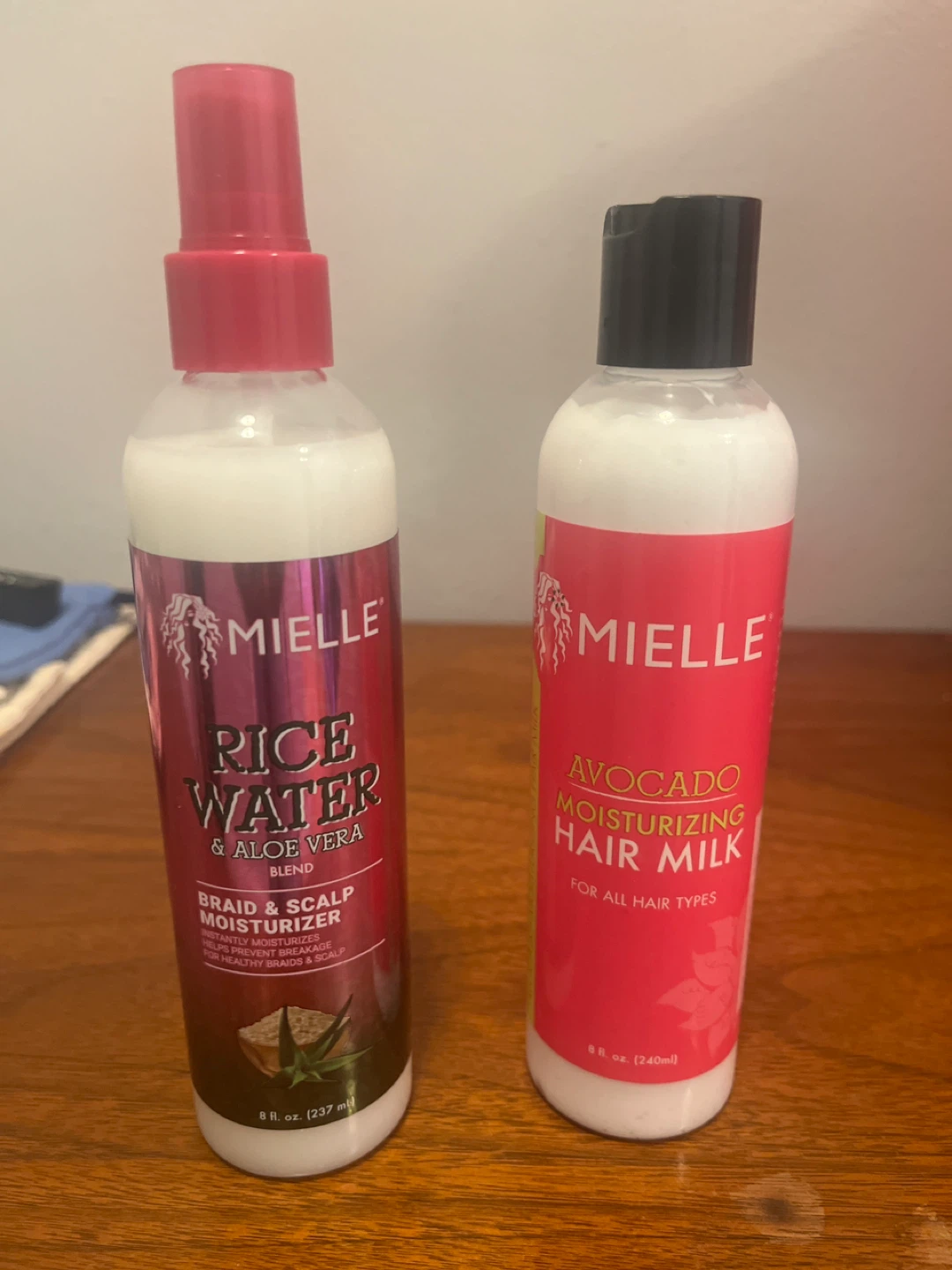 mielle hair products: moisturizing hair milk & rice water
