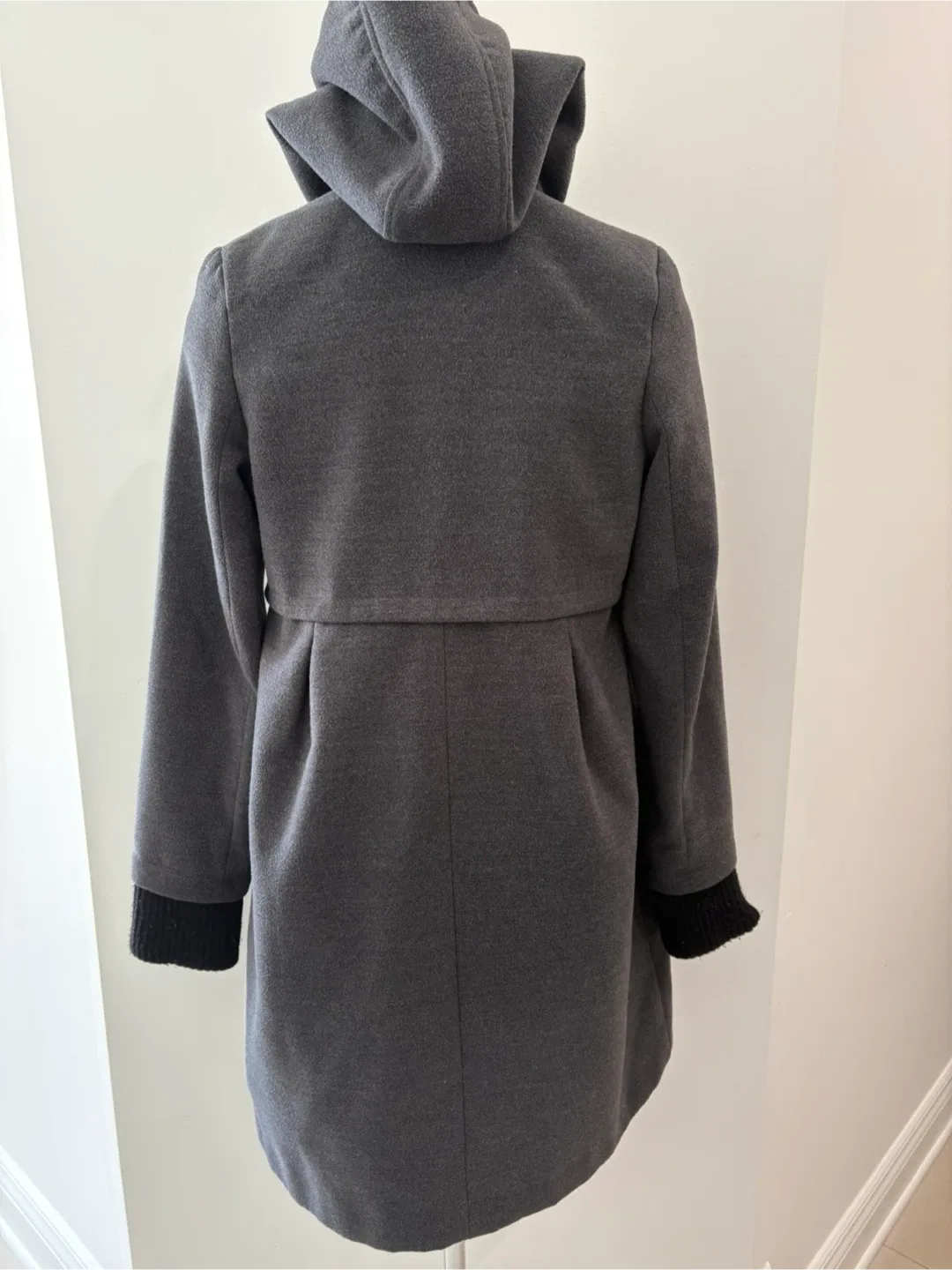 DKNY Gray Hooded Coat Tagged XL fits like S–M image indicator(8)