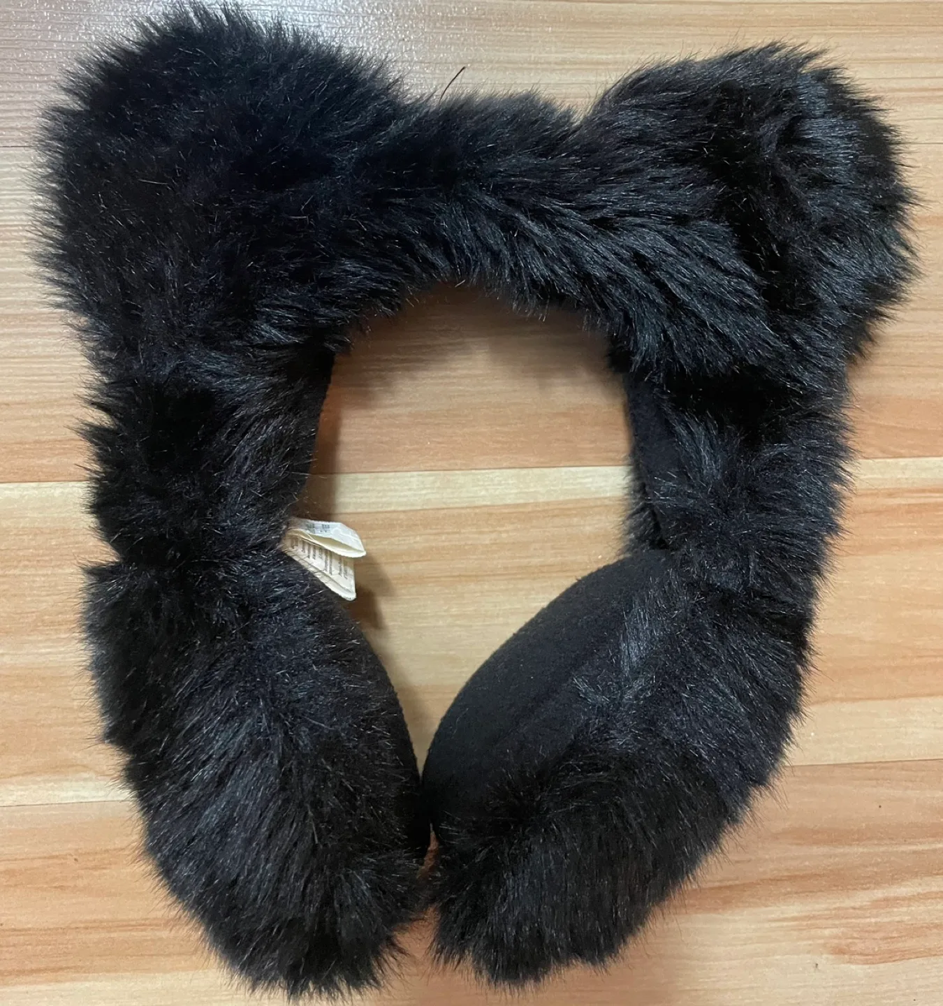 Fuzzy Black Earmuffs