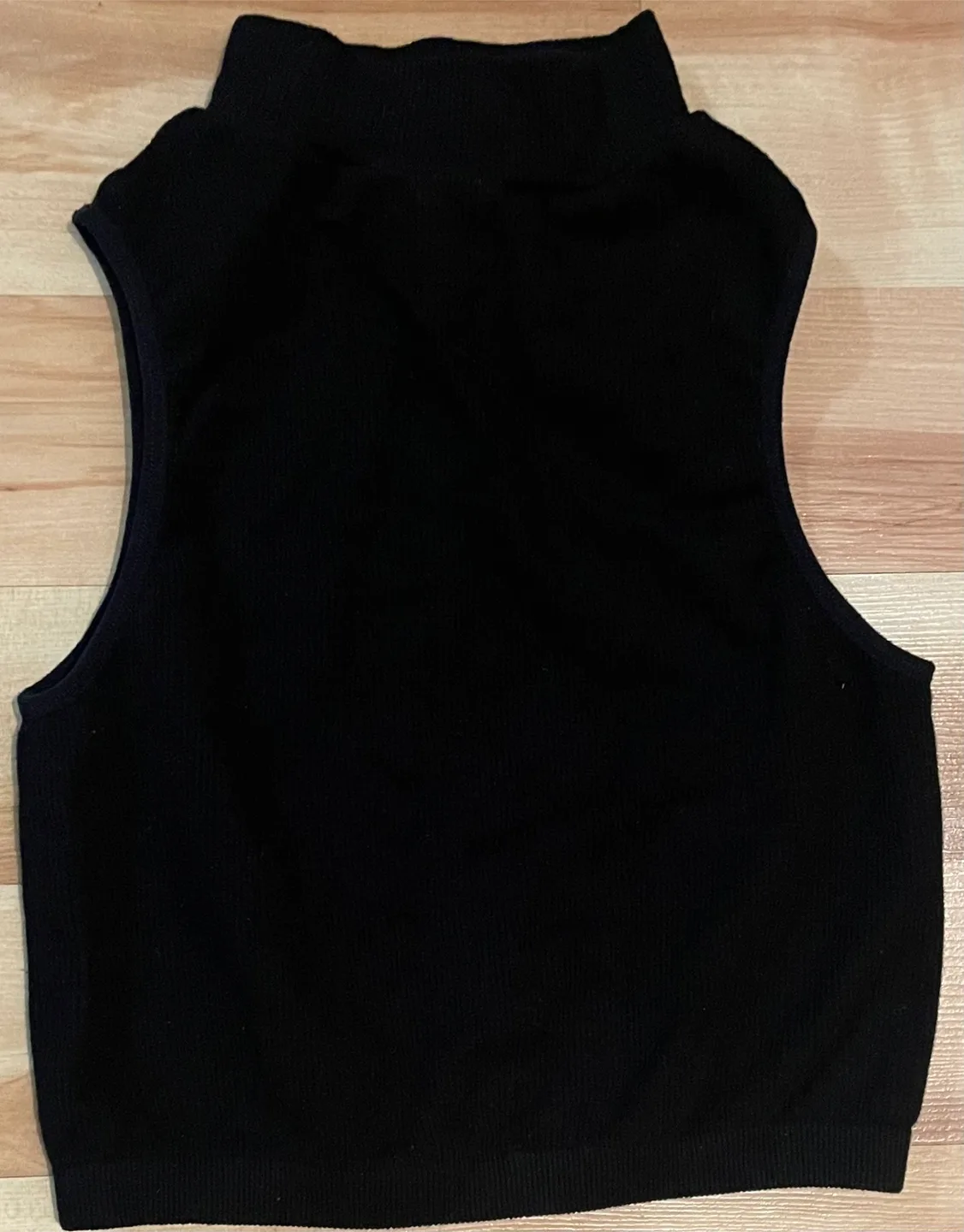 Black Sleeveless Knit Top