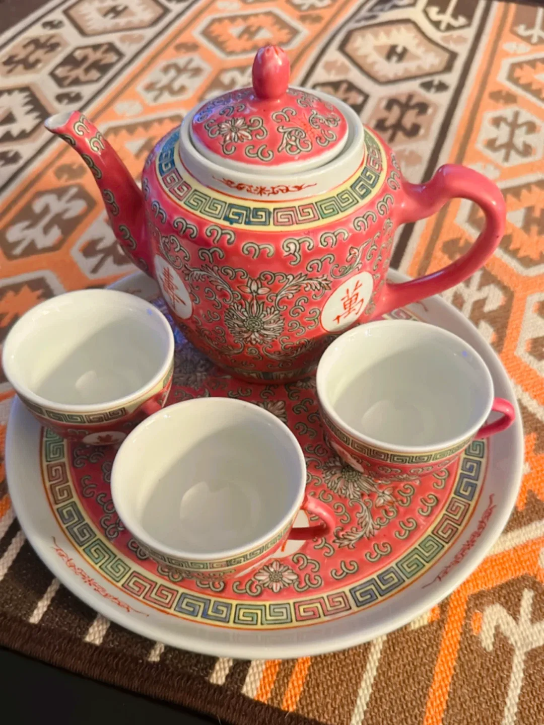 Vintage Tea Set - Teapot, Cups & Tray thumbnail