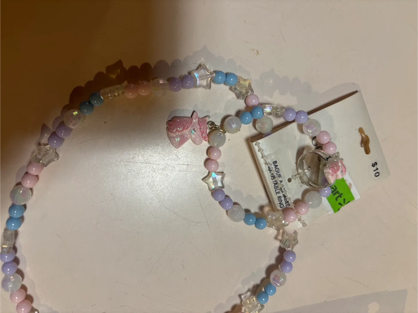 George Charm Necklace & Beaded Necklace and Ring Set image indicator(4)