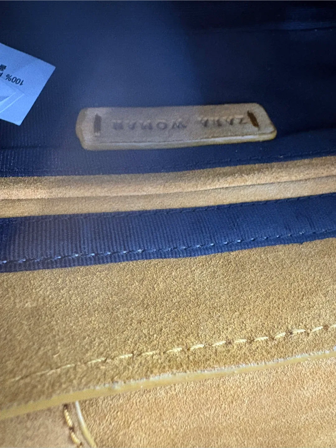 ZARA 100% Leather Suede Marigold Shoulder Bag NWOT image indicator(6)