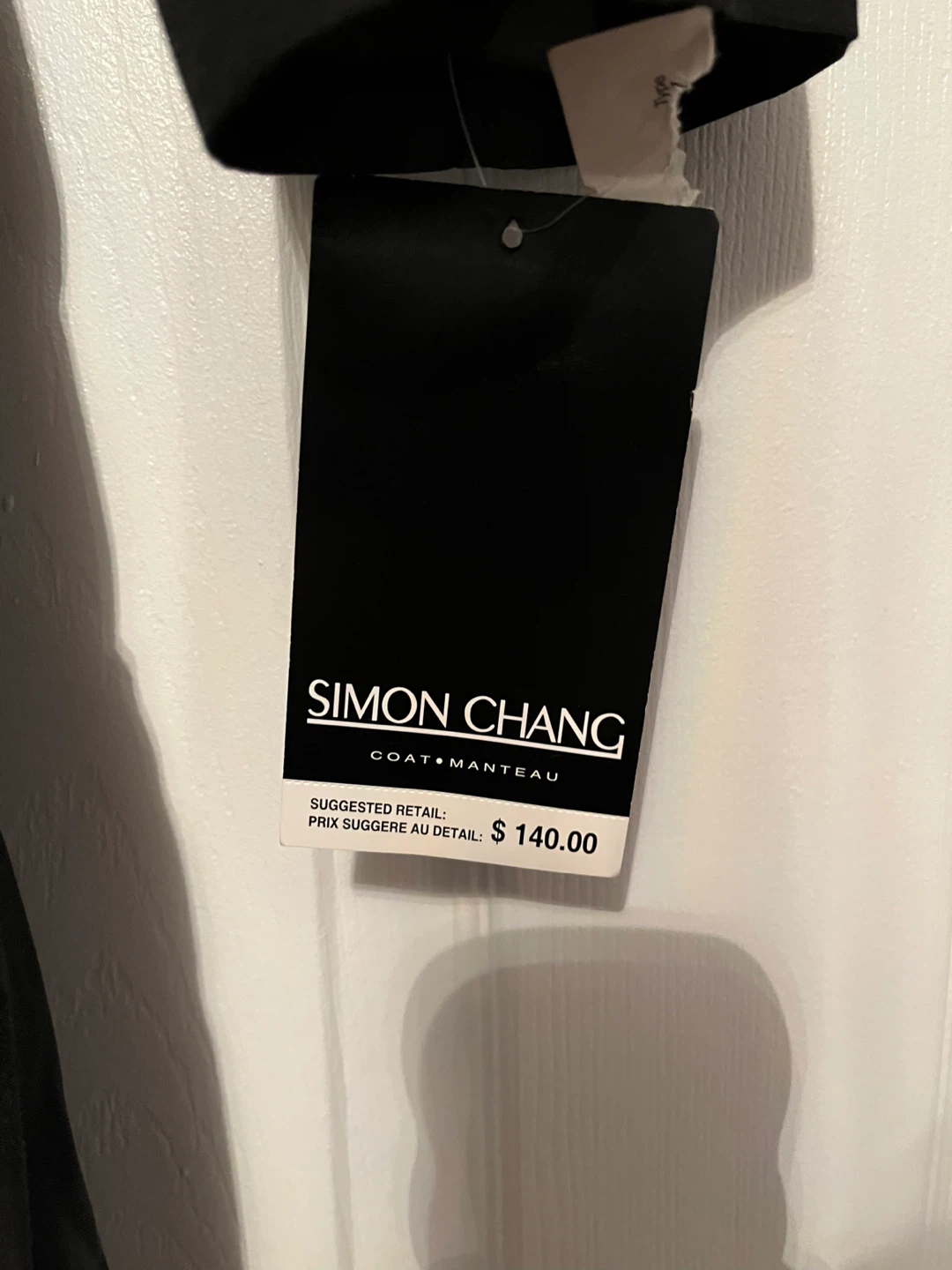 Simon Chang Black Trench Coat - Size 14 - photo 5