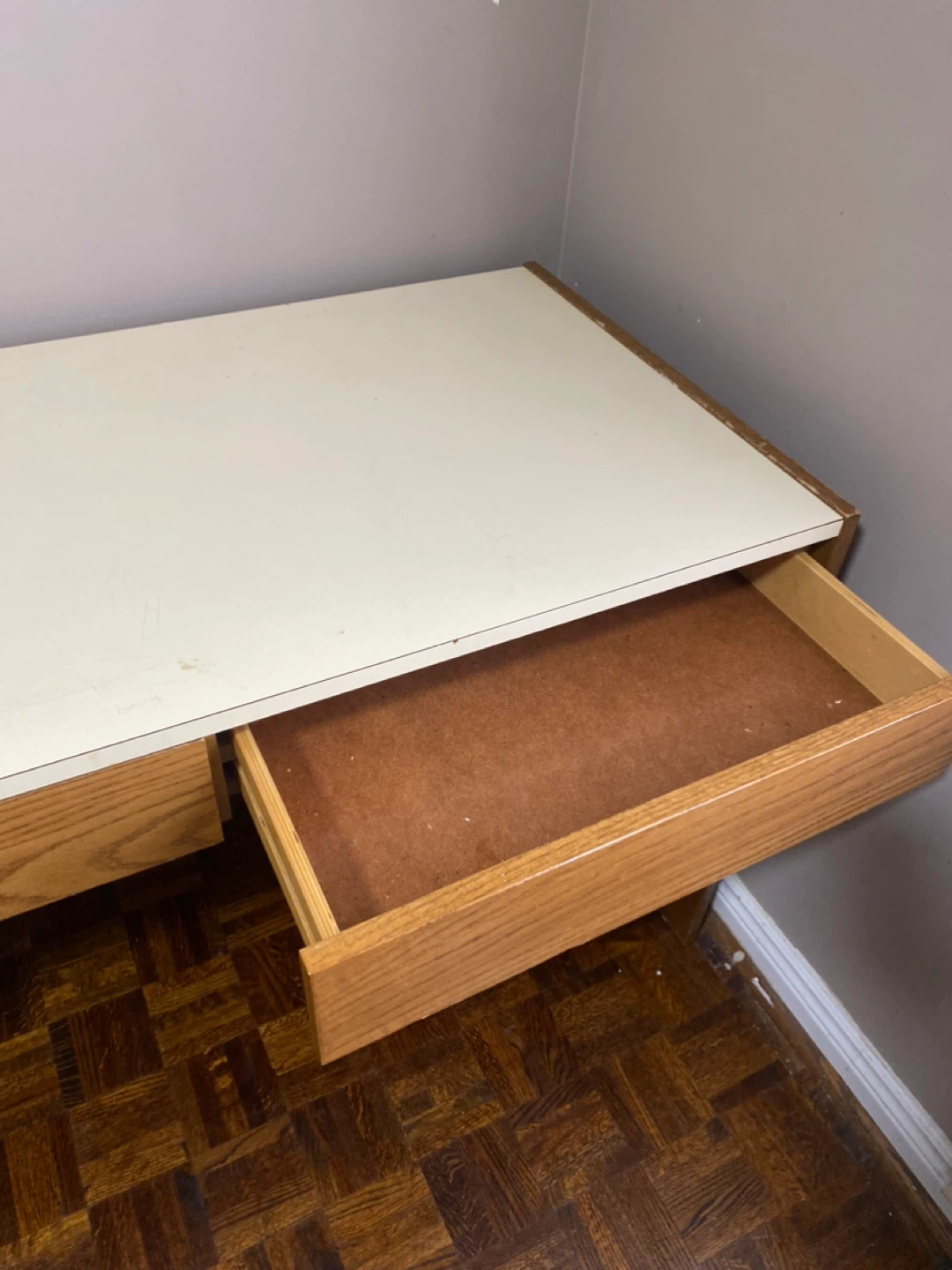 Wooden Desk with Cream Top - 48" x 30" - photo 2