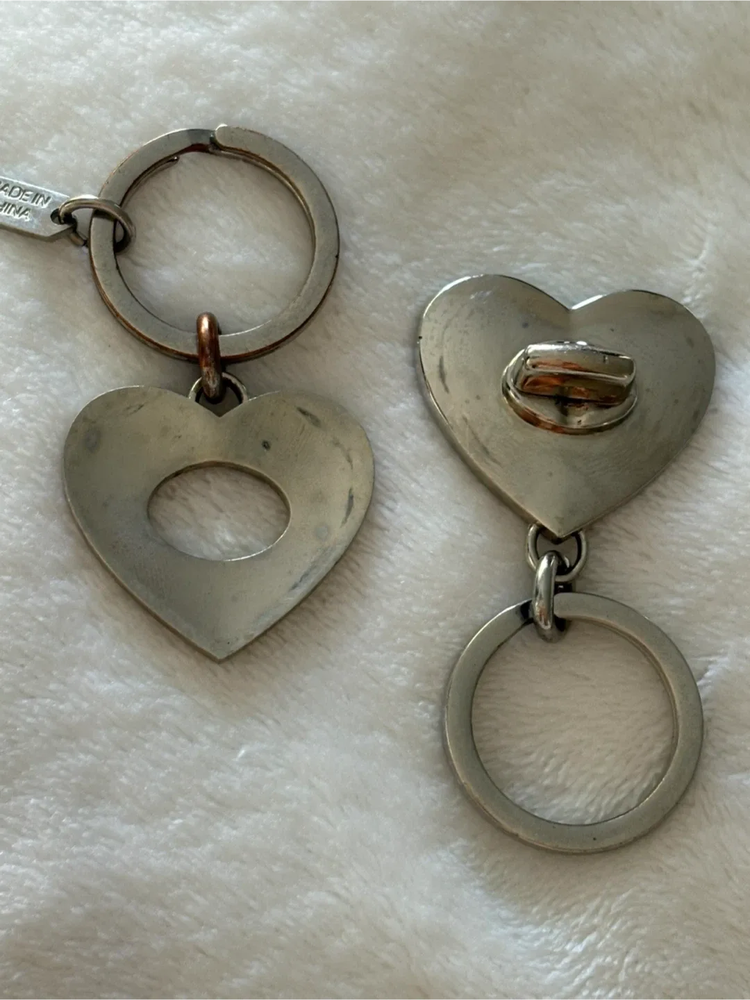 Coach Heart Shaped Kiss Lock Double Keychain image indicator(6)