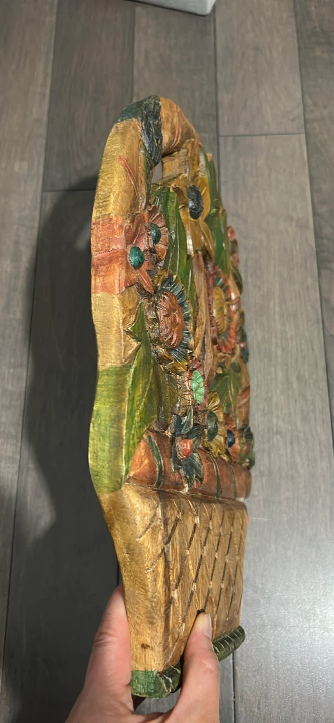 Vintage Wooden Floral Wall Decor - photo 3