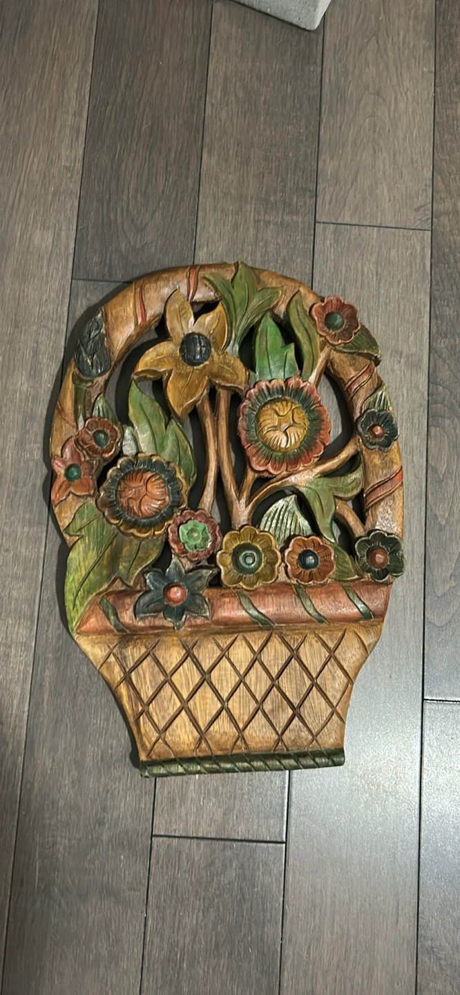 Vintage Wooden Floral Wall Decor
