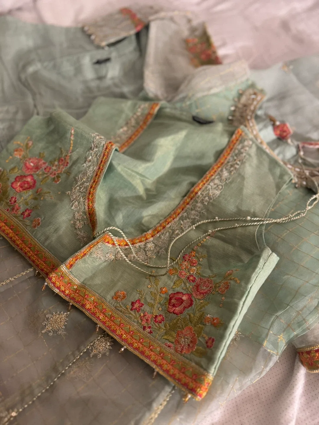 5pcs Sapphire Pakistani Salwar Kameez Suit - Size Small image indicator(6)