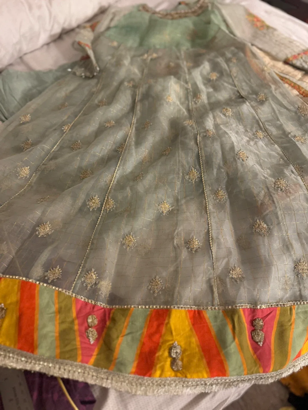 5pcs Sapphire Pakistani Salwar Kameez Suit - Size Small image indicator(9)