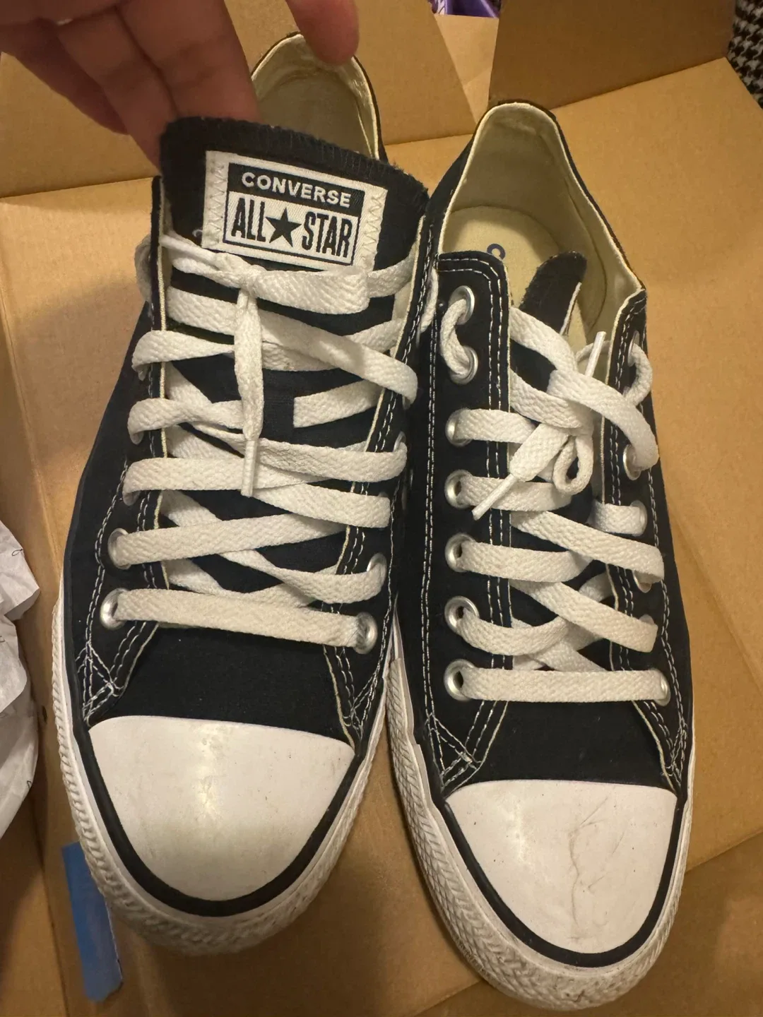 Converse All Star Low Top Black Sneakers - Size 8.5 image indicator(2)