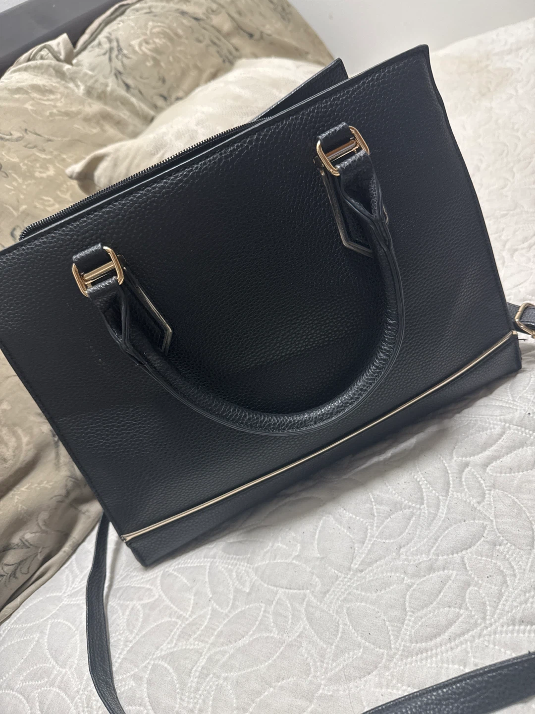 Black Tote Bag with Shoulder Strap - photo 2