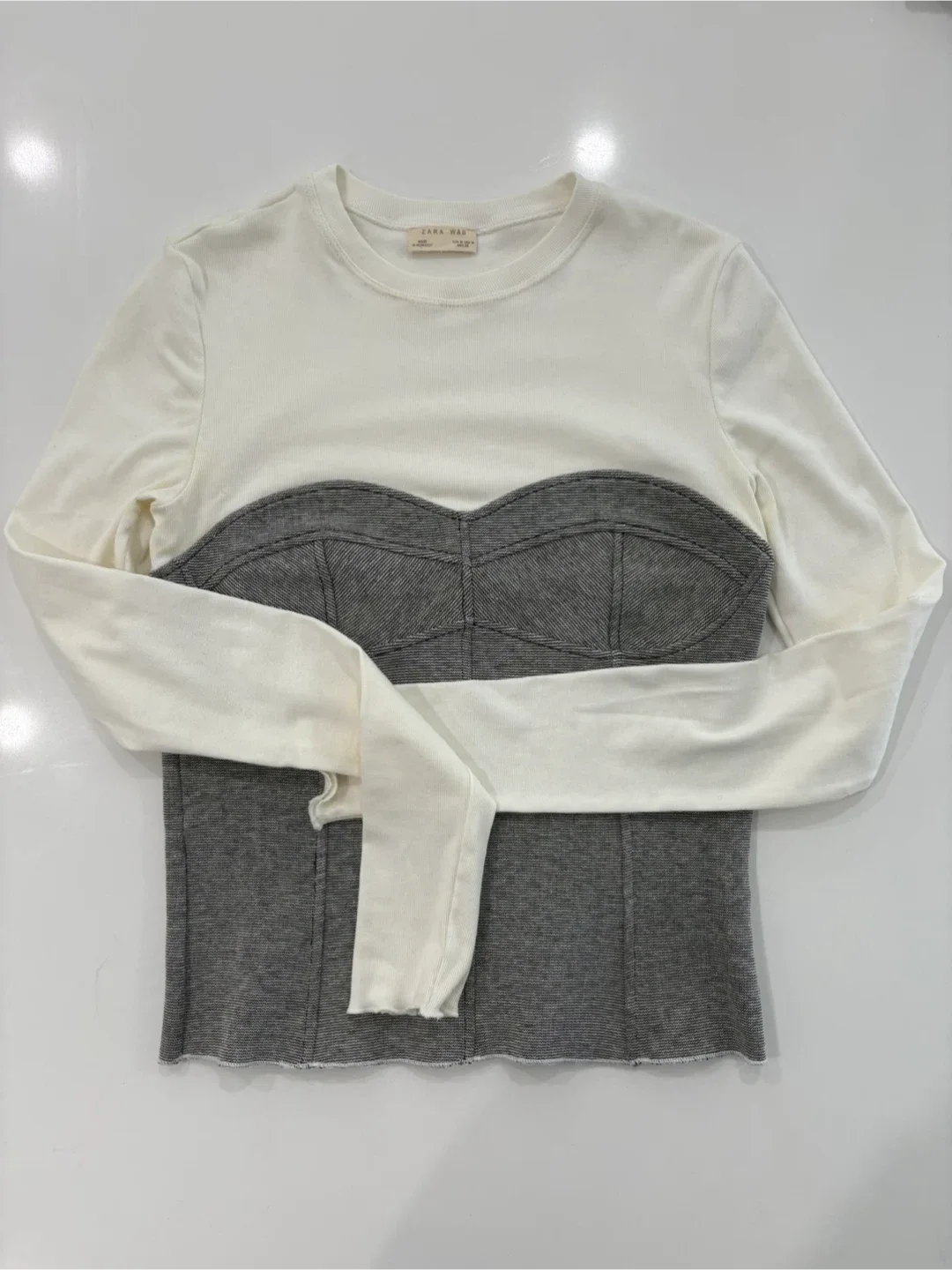 Zara W&B Corset Top - Size M image indicator(4)