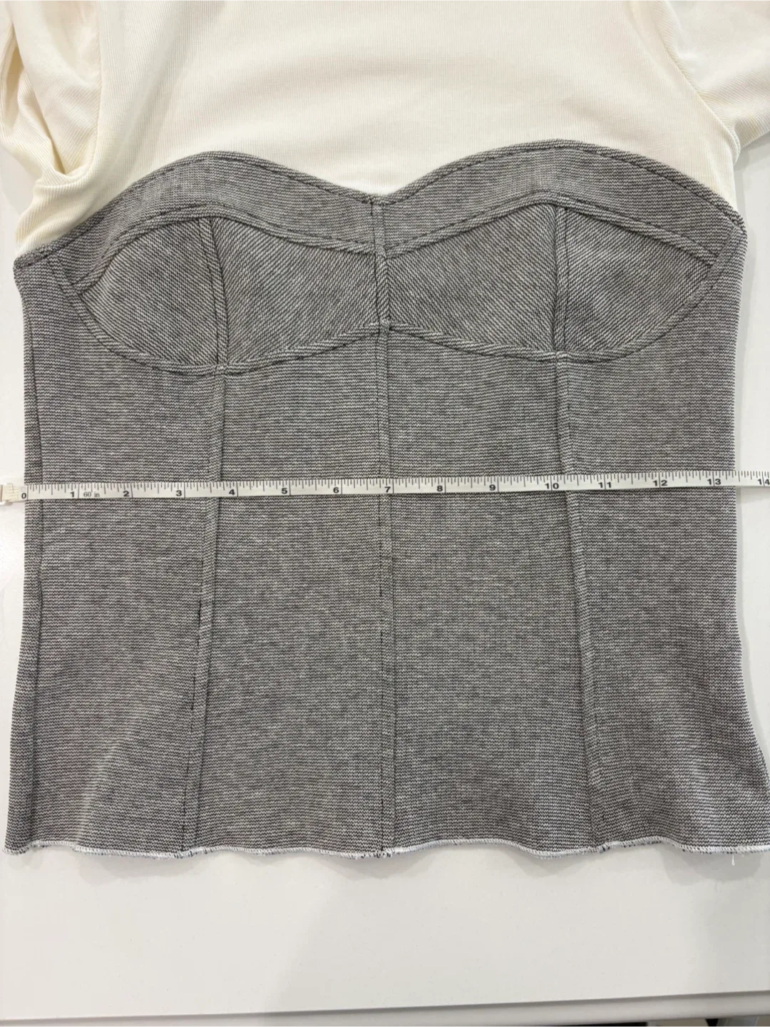 Zara W&B Corset Top - Size M thumbnail