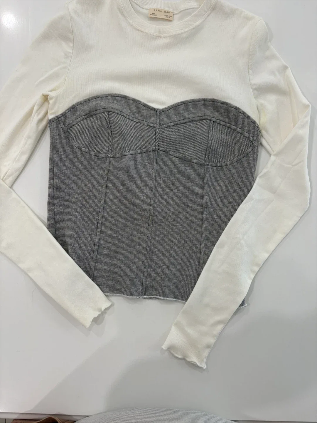 Zara W&B Corset Top - Size M image indicator(8)