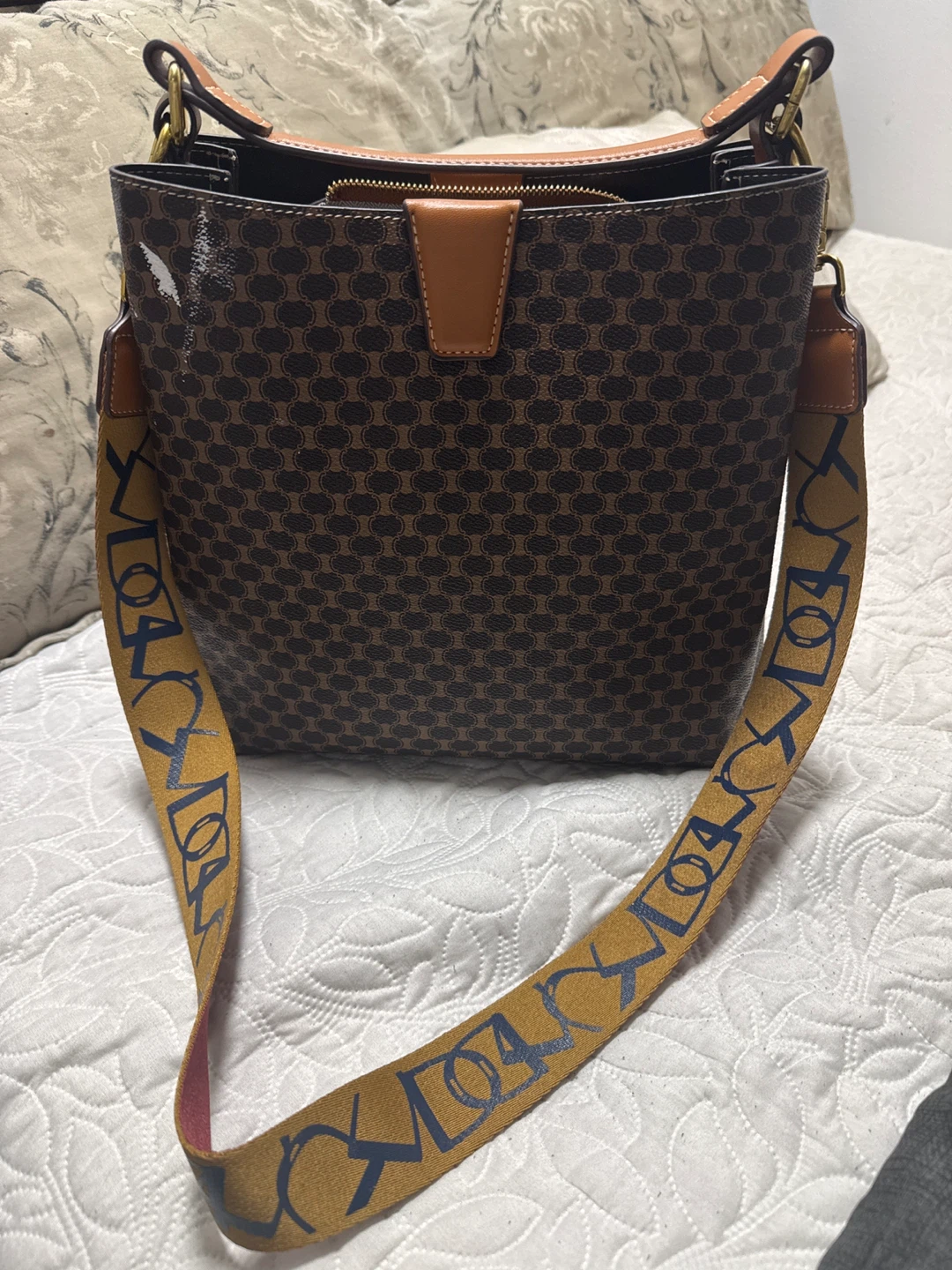 Brown Patterned Bucket Bag - photo 2