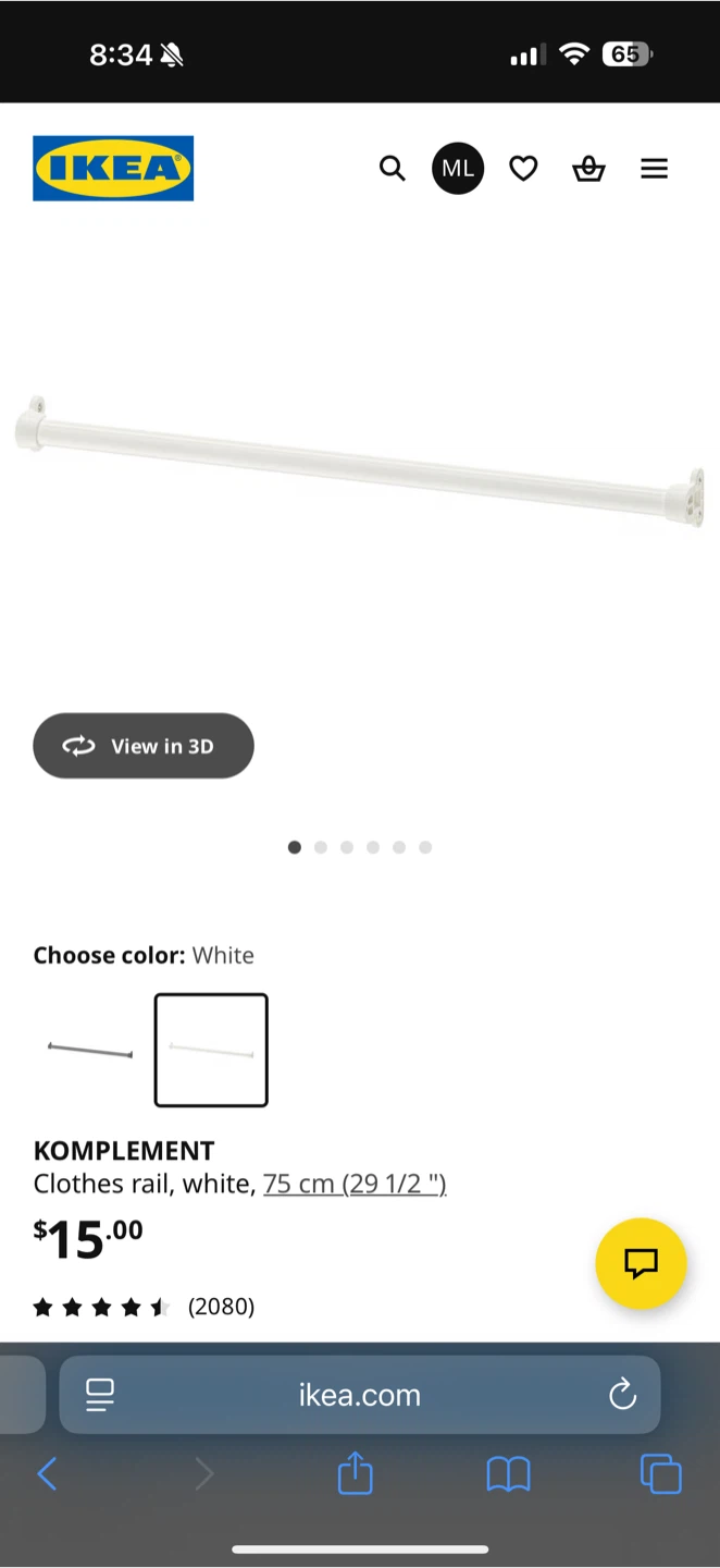 IKEA PAX White Wardrobe Frame (75x58x236 cm) - photo 5