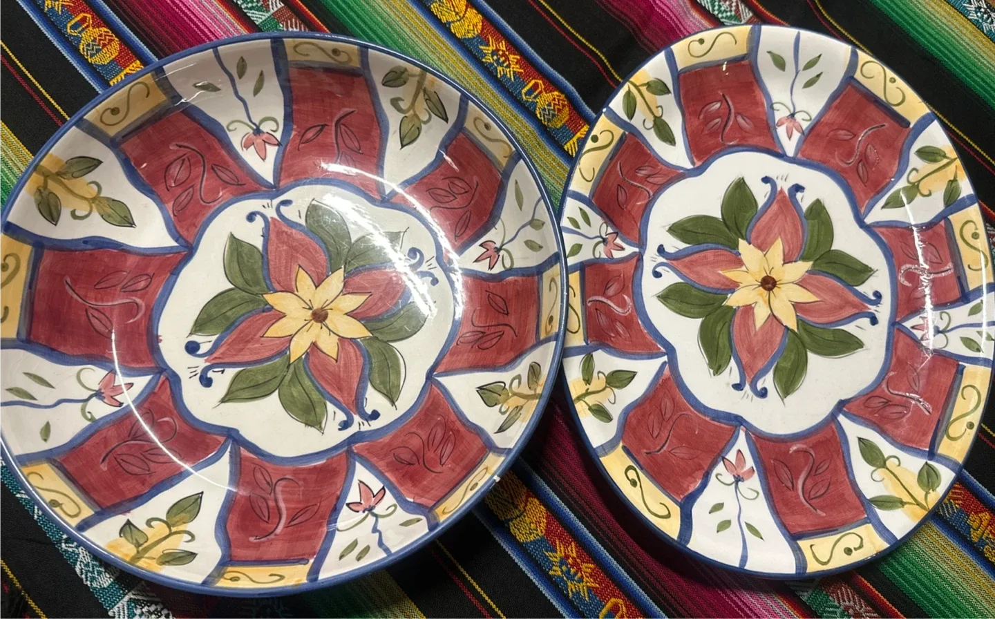 Hand-painted Decorative Plates - Set of 2 thumbnail